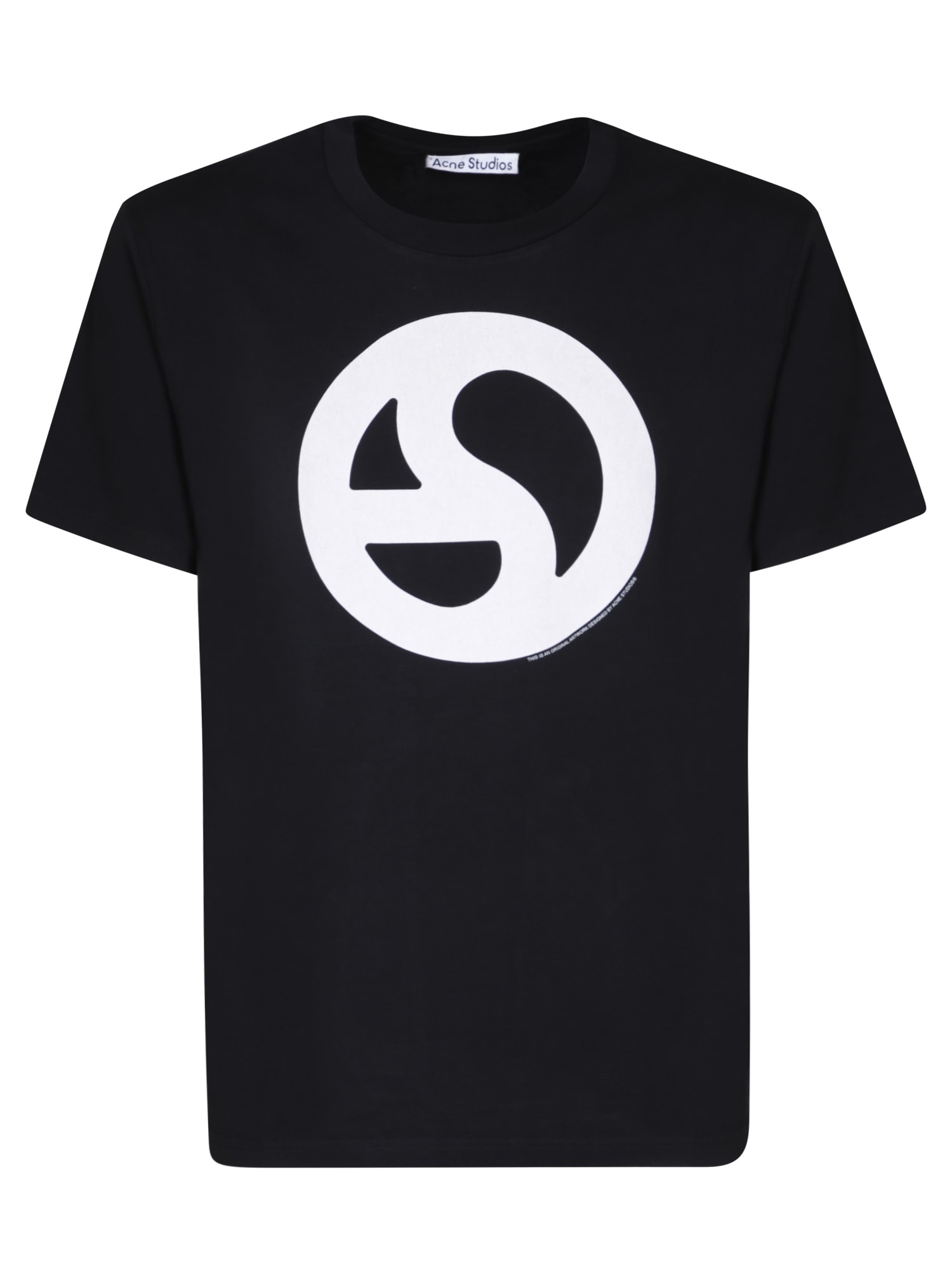 Shop Acne Studios Seasonal Logo Black T-shirt