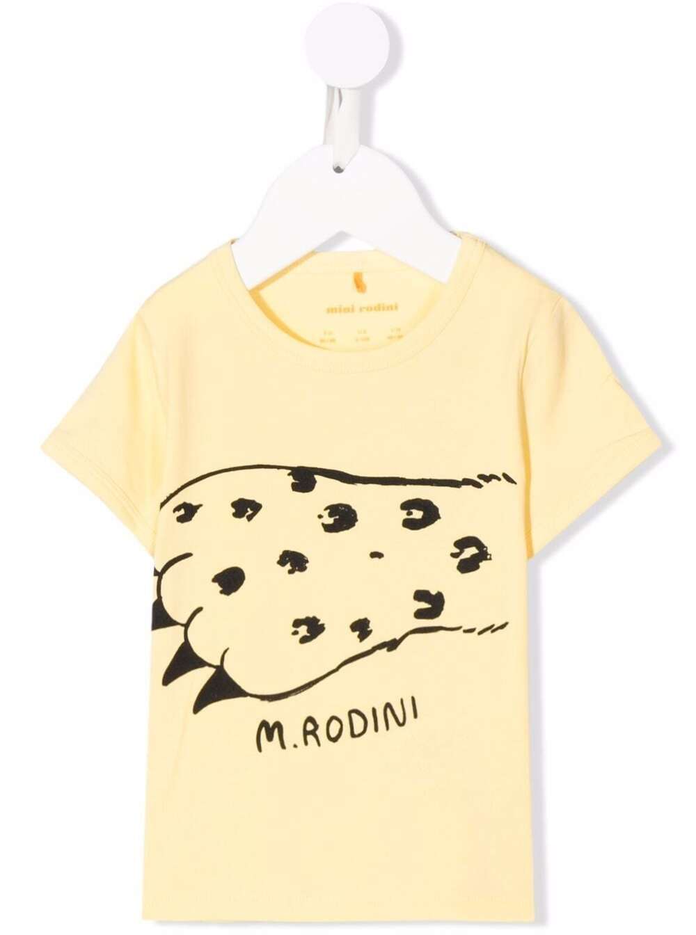 Mini Rodini Kids Girls Yellow Mount Kilimanjaro Organic Coatton T-shirt