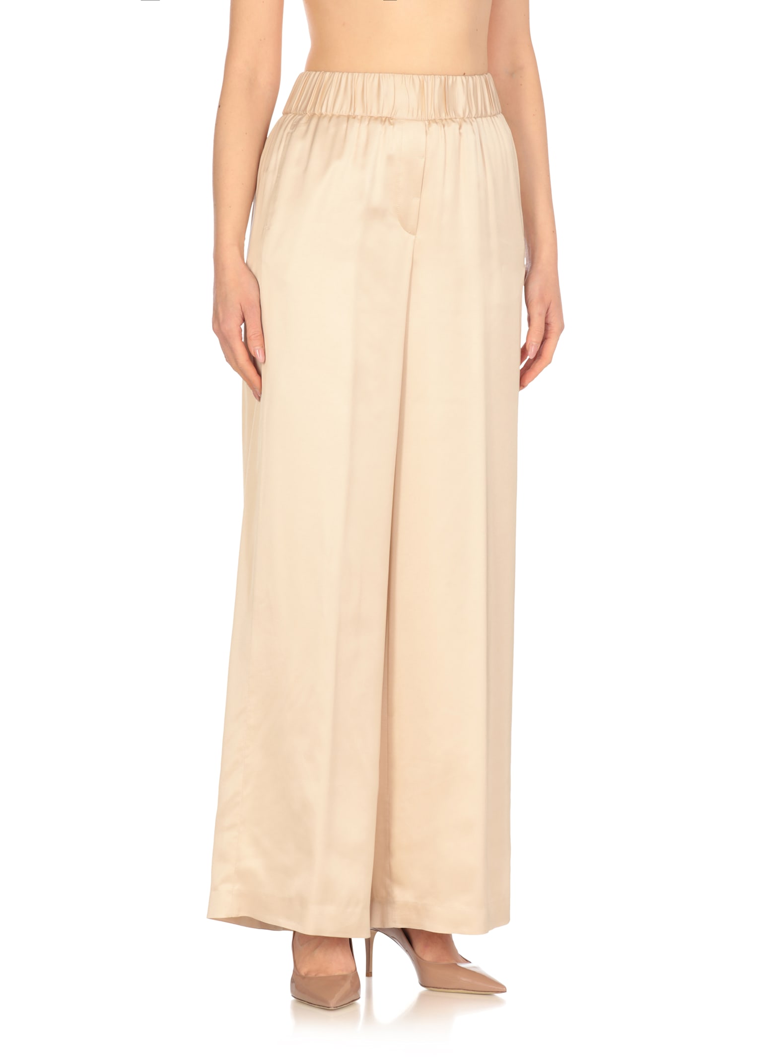Peserico Beige Viscose Pants