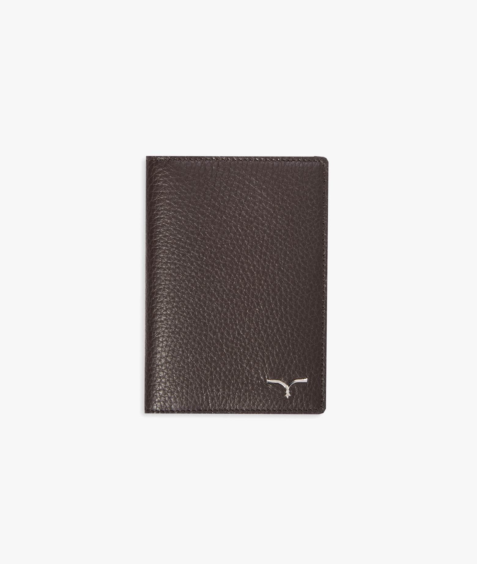Larusmiani Passport Cover Fiumicino Wallet In Chocolate