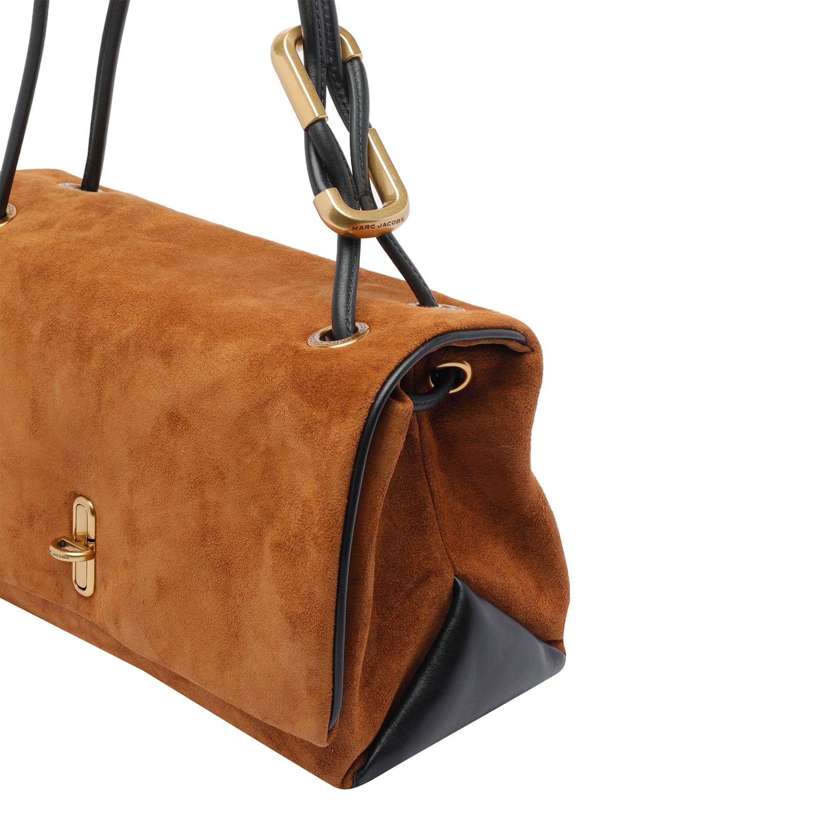 Marc Jacobs The Large Dual Suede Shoulder Bag In Brown
