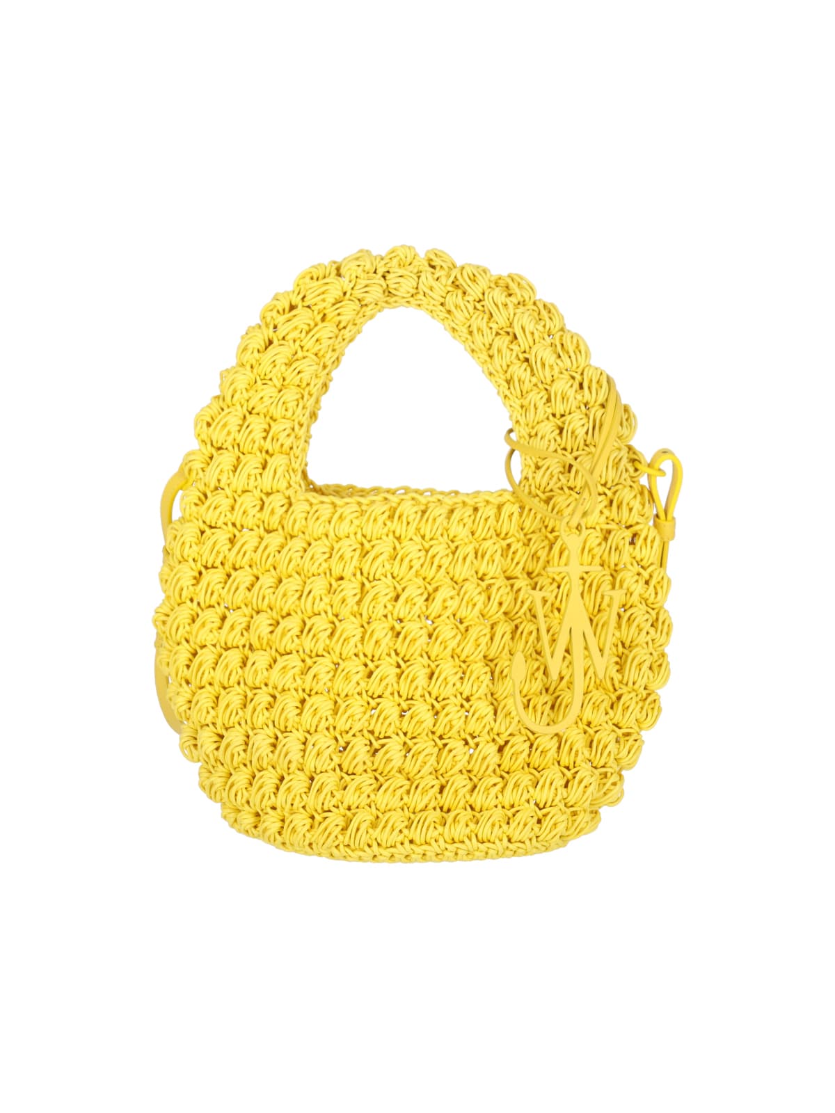 Shop Jw Anderson Popcorn Basket Handbag In Yellow