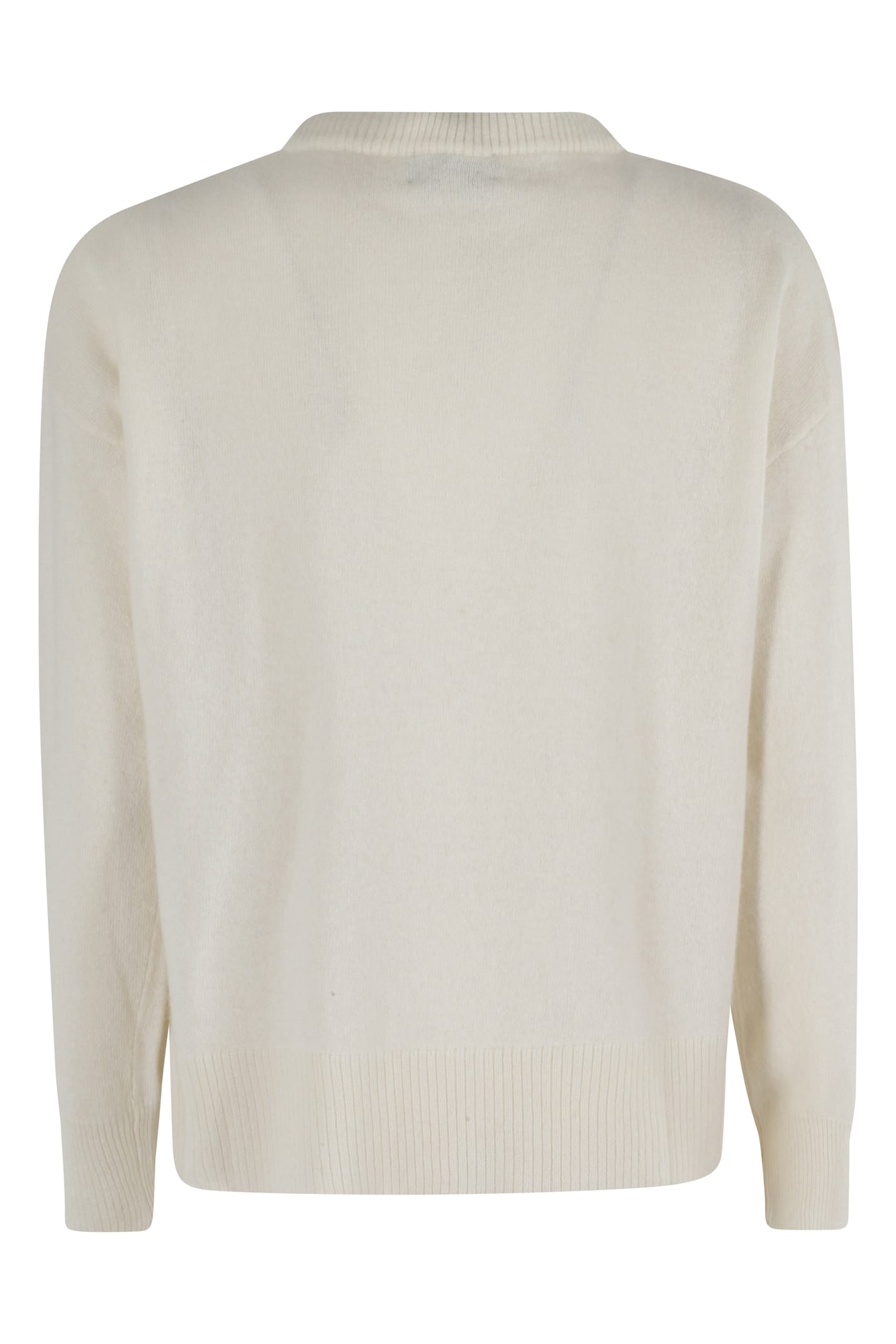Woolrich Comfort Wool Cashmere Crewneck Sweater In White