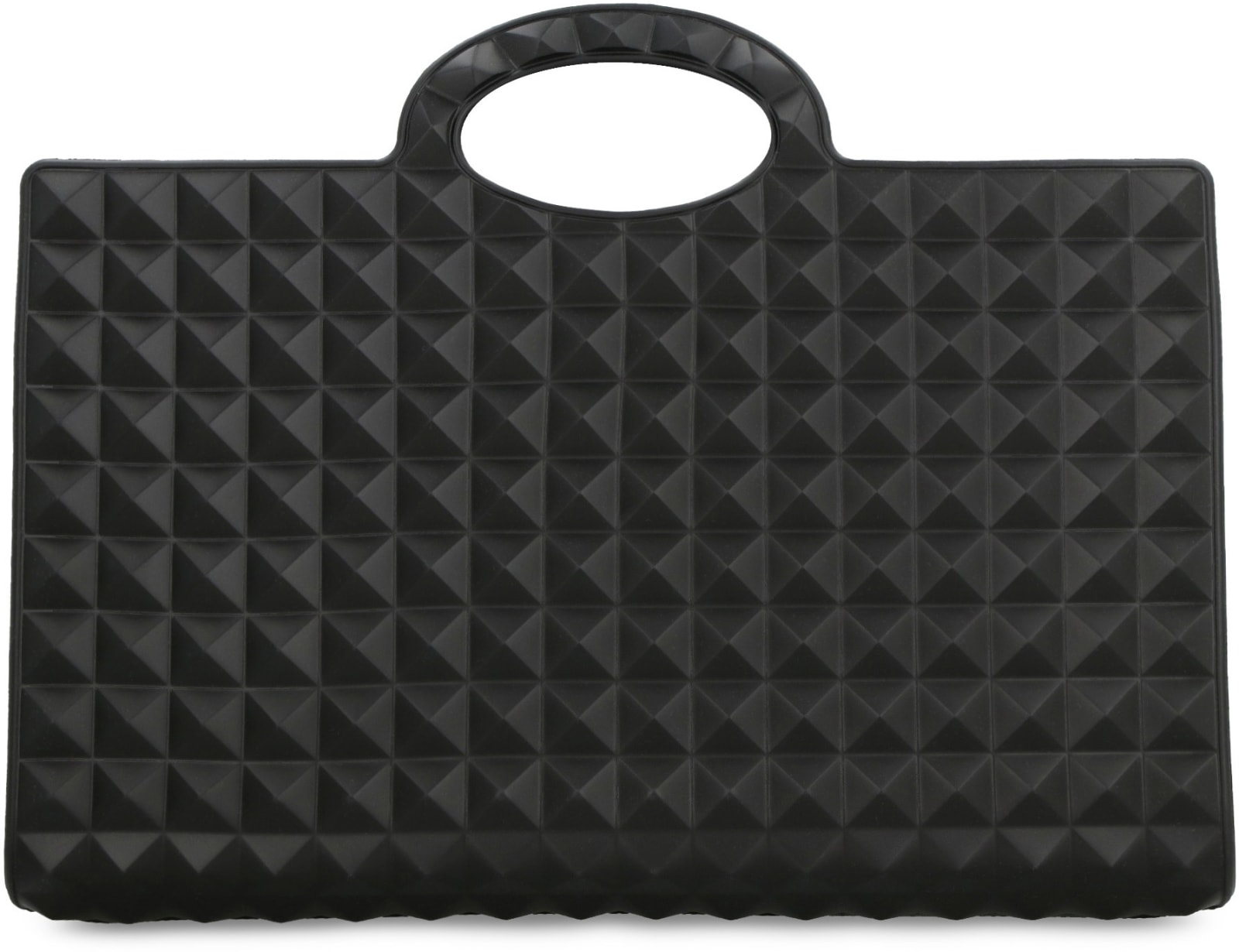 Shop Valentino - Shopping Bag Le Troisieme Rubber In Black