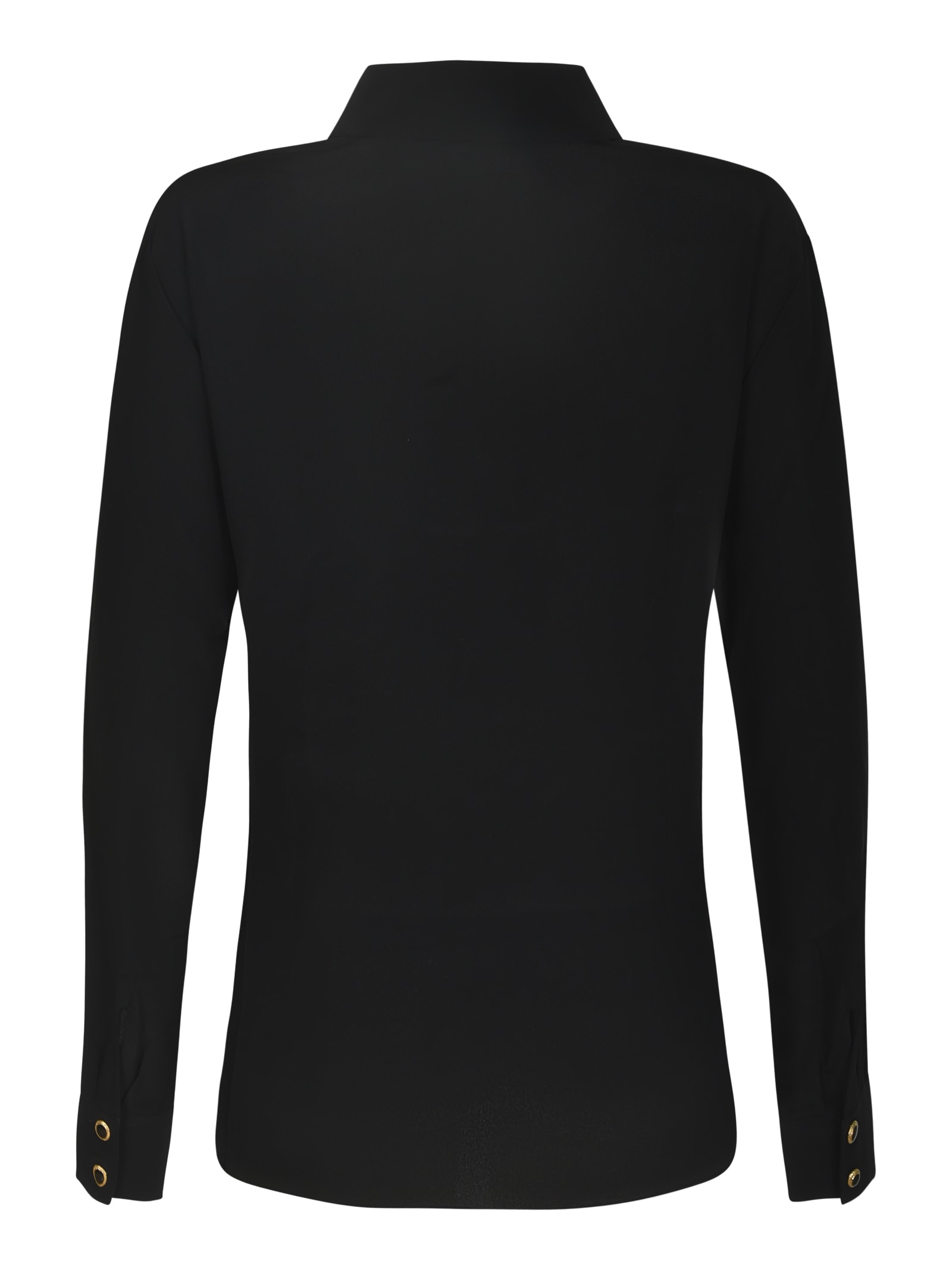 Shop Alessandra Rich Jwl Buttons Blouse In Black