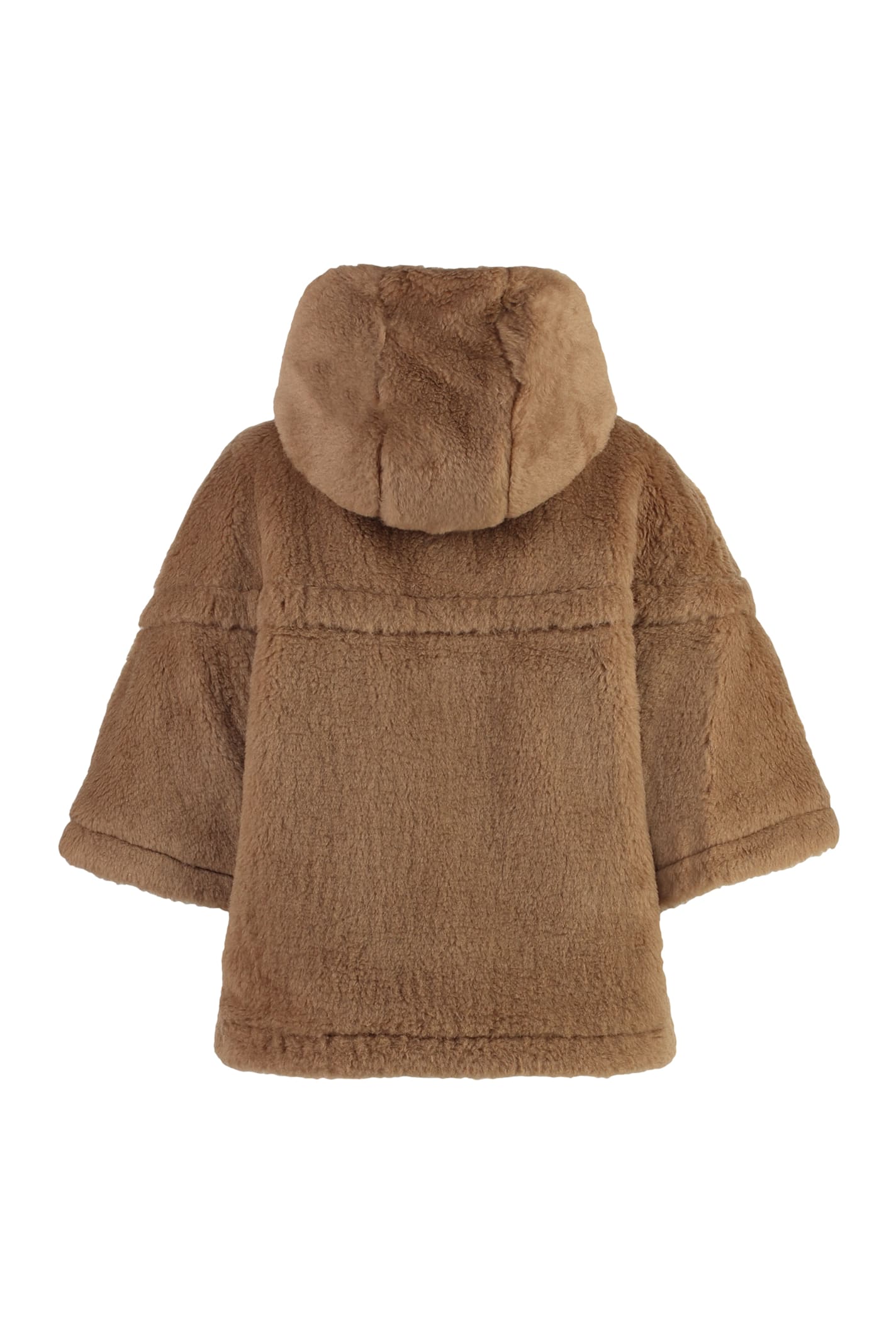 Shop Max Mara Petalo Vegan Fur Jacket In Camel