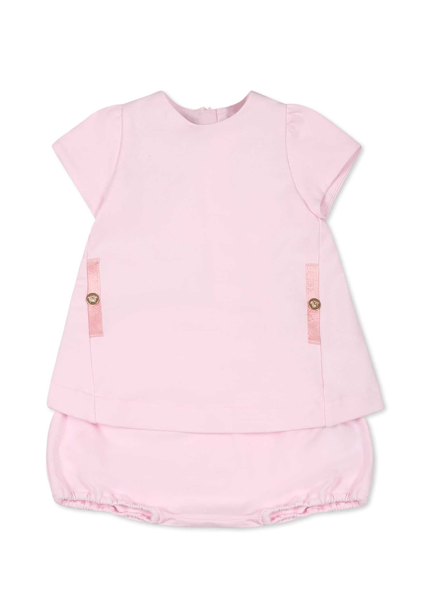 Versace Pink Birth Set For Baby Girl With Medusa In Pink