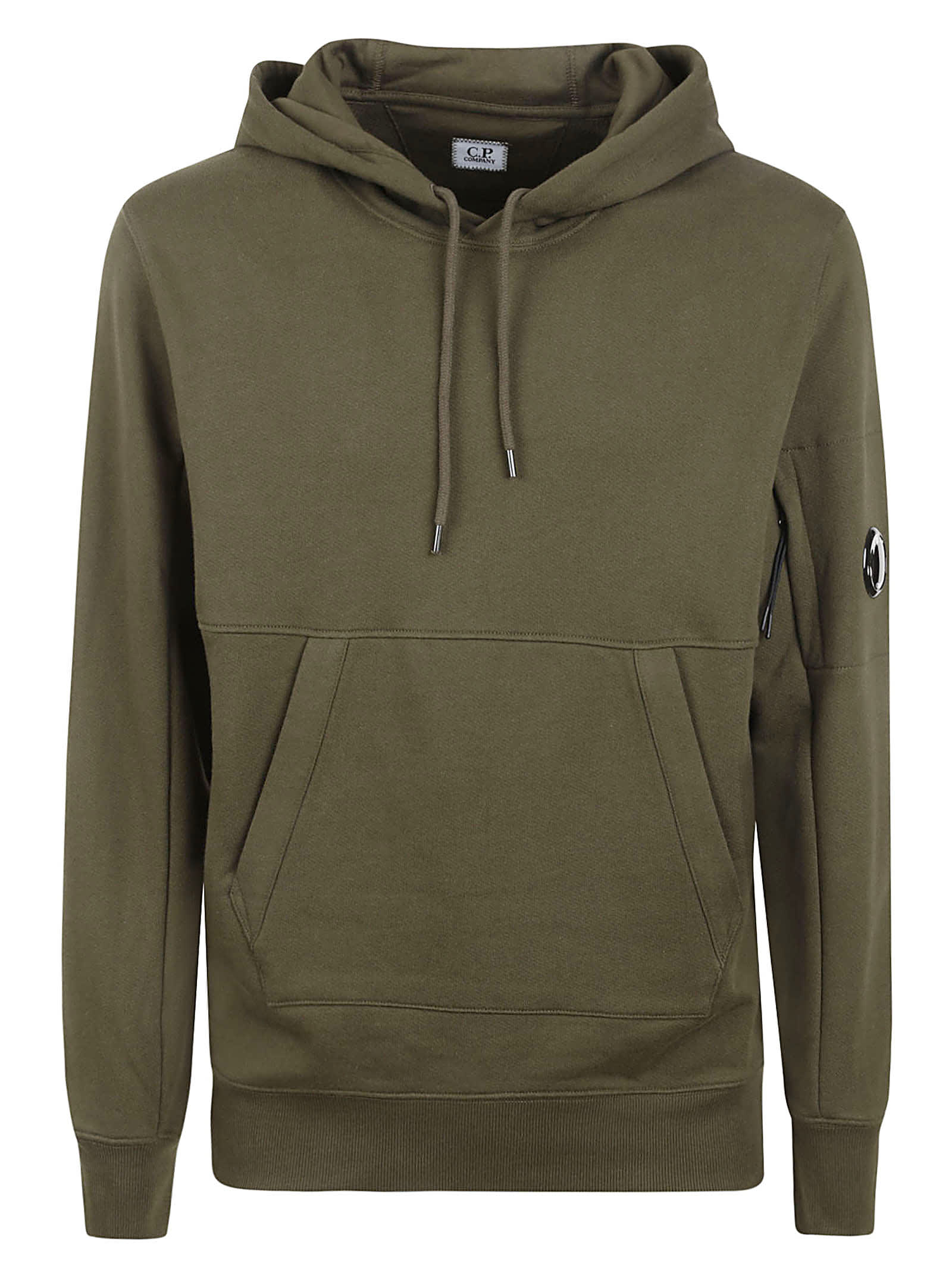 Shop C.p. Company Diagonal Raised Fleece Sweatshirt In Verde Militare