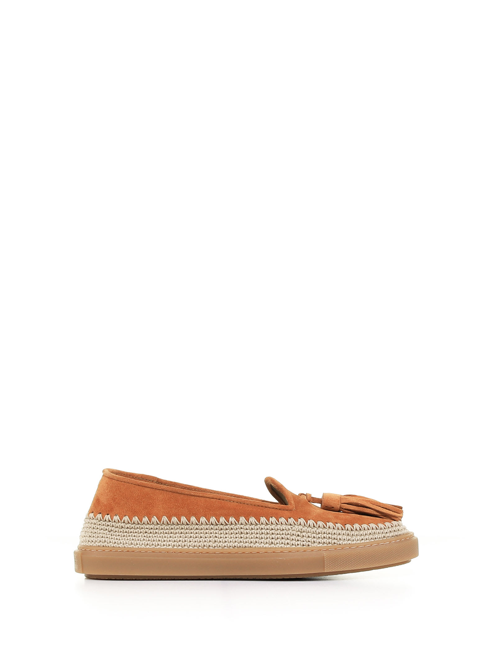 Fratelli Rossetti Suede Loafer With Rope Detail