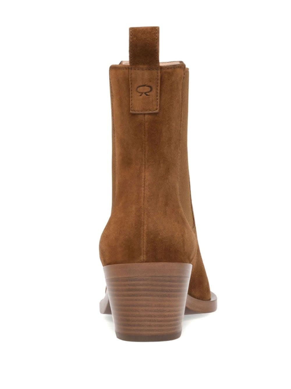 Shop Gianvito Rossi Brown Wylie Ankle Boots