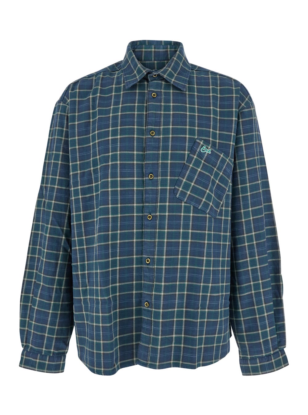 Erl Gender Inclusive Plaid Flannel Overshirt In Blue