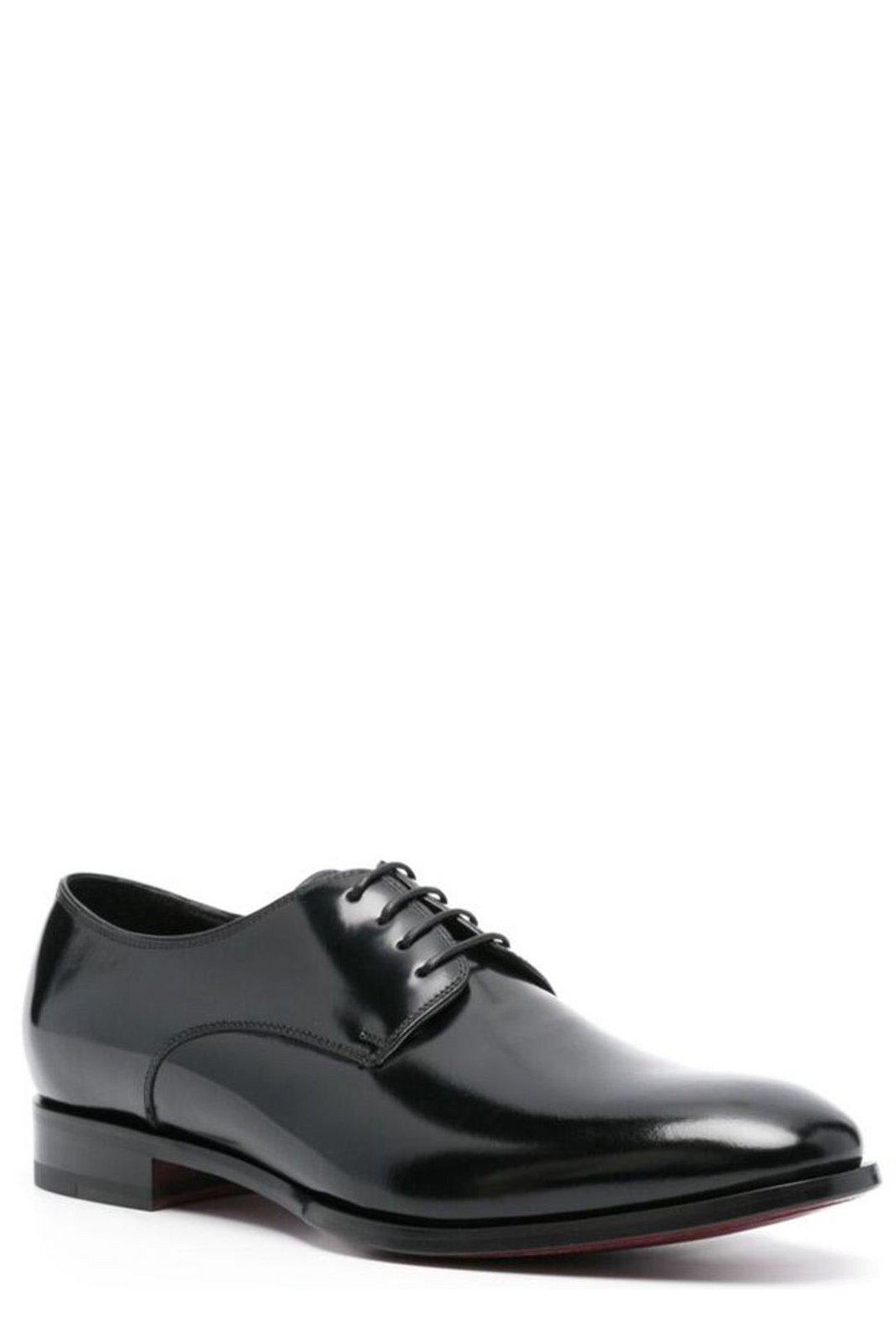 Shop Tagliatore Evan Lace-up Derby Shoes In Black