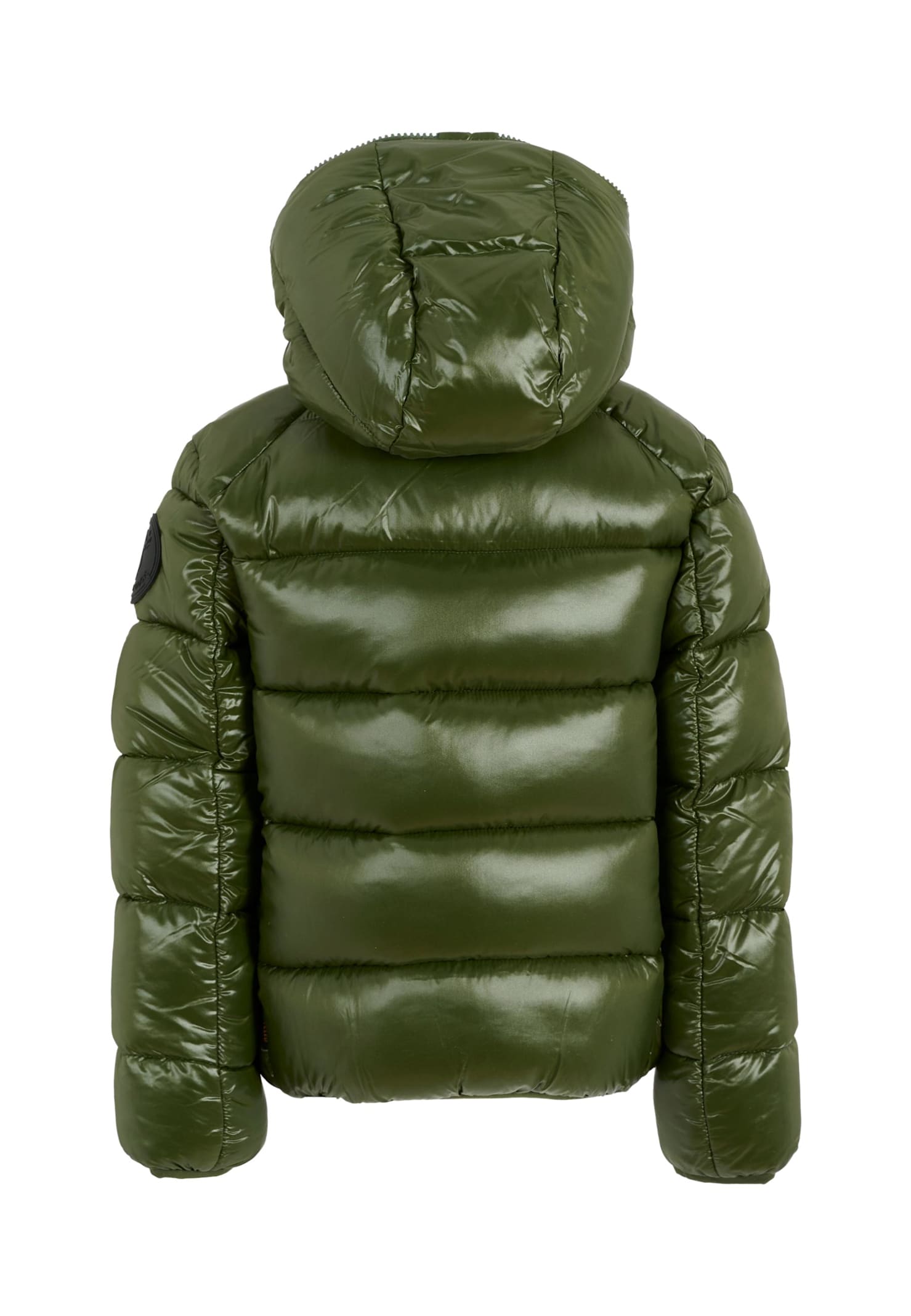 Save The Duck Green Artie Down Jacket For Boy With Logo In Green