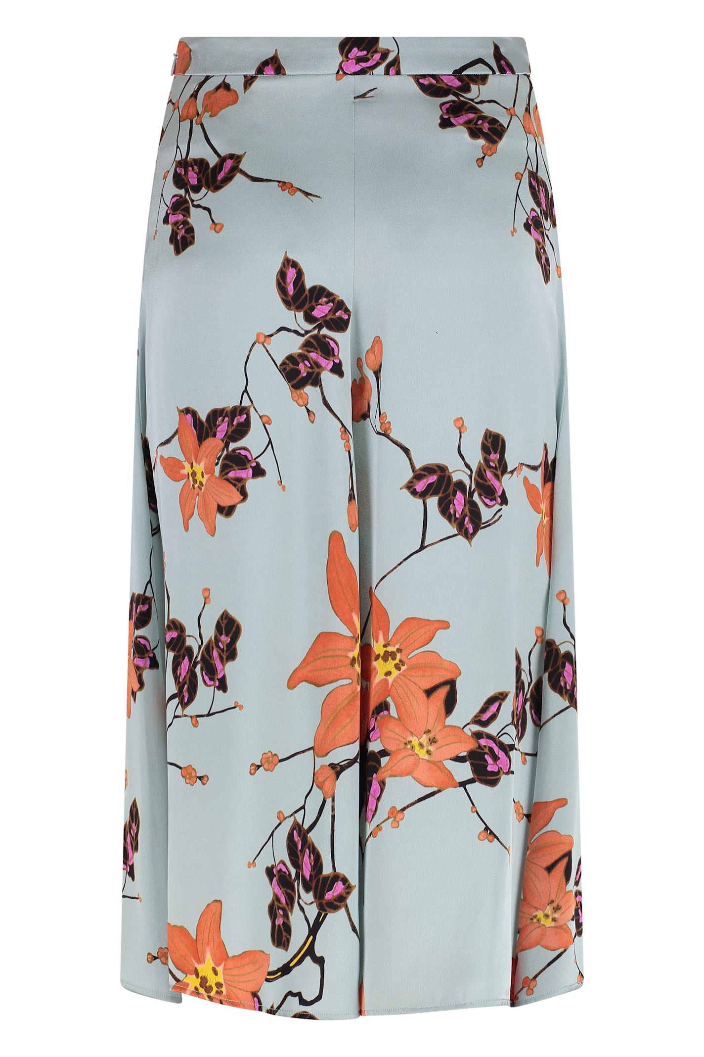 Etro Floral-print Midi Skirt In Blue