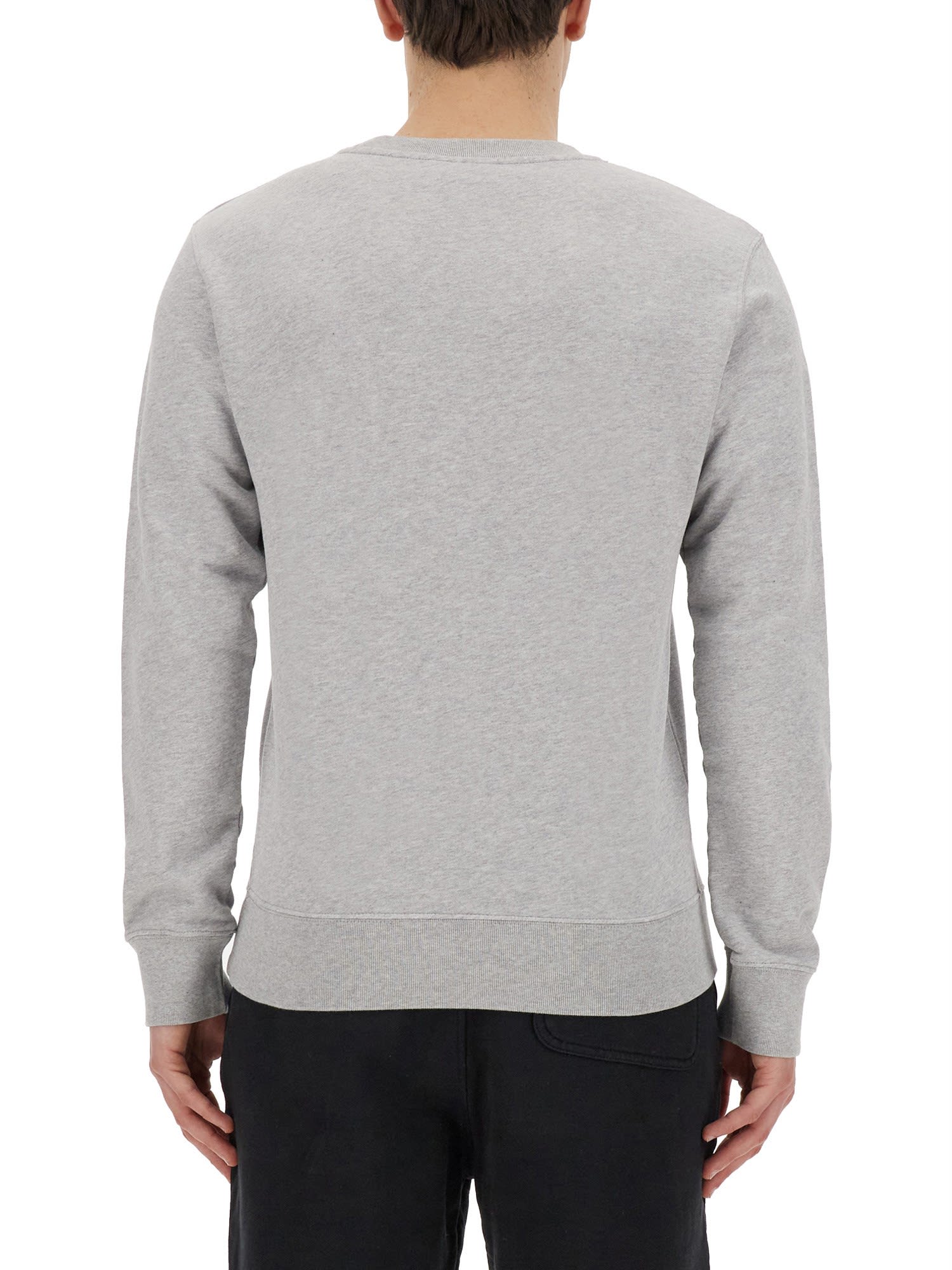 Shop Maison Kitsuné Sweatshirt With Logo In Grey