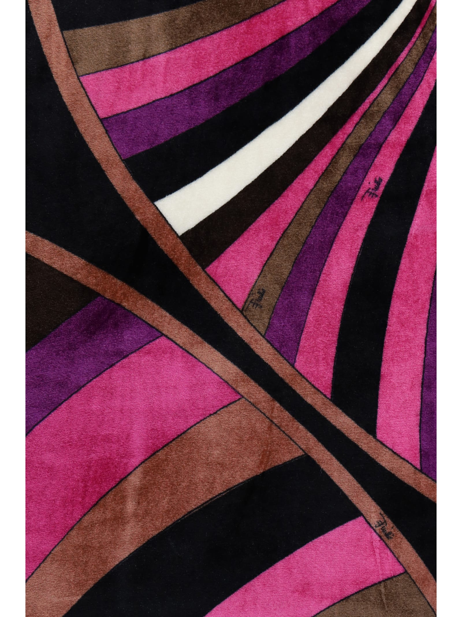 Shop Pucci Midi Dress In Fuxia/marrone