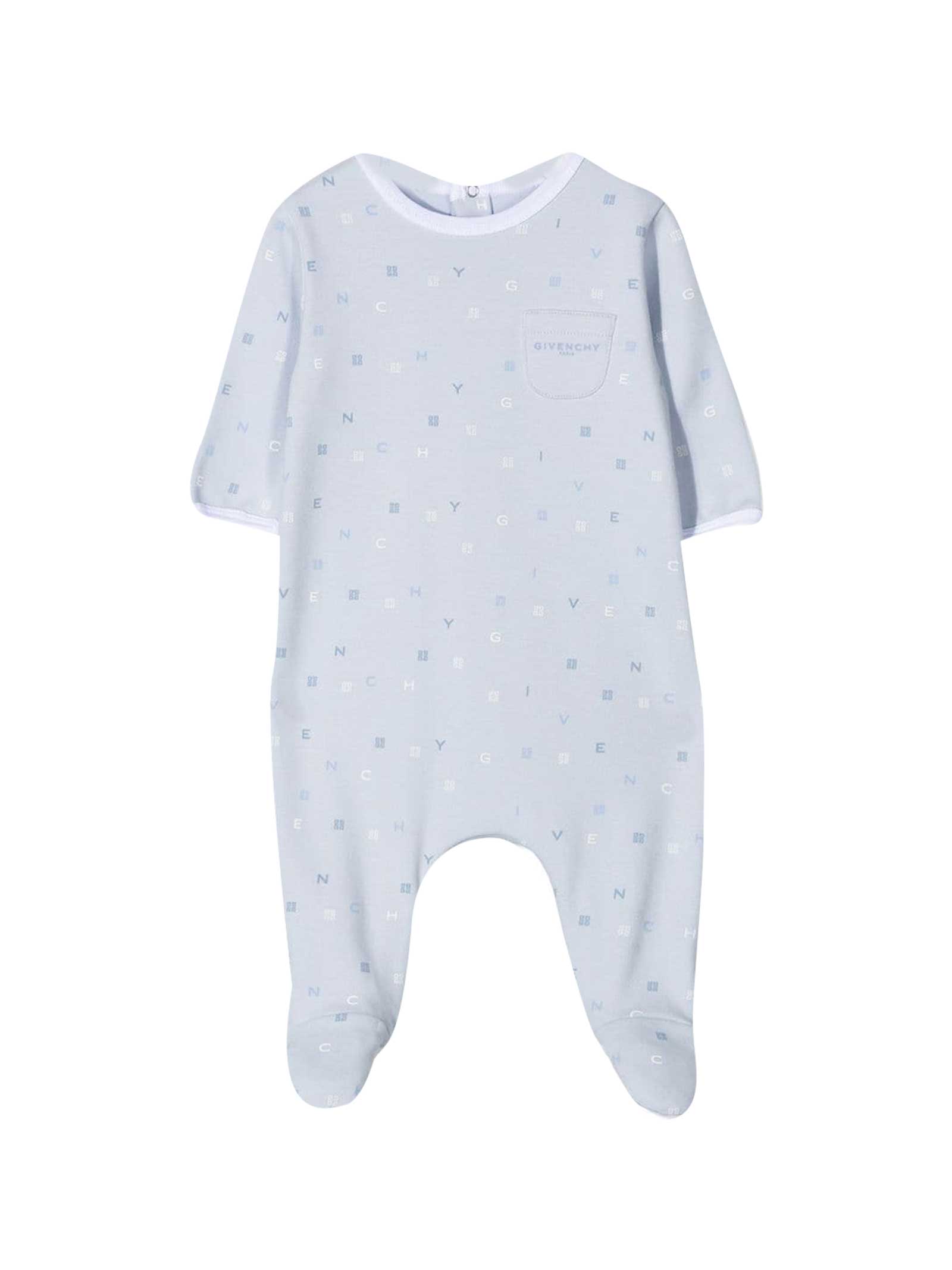 Givenchy Blue Romper With Frontal Print