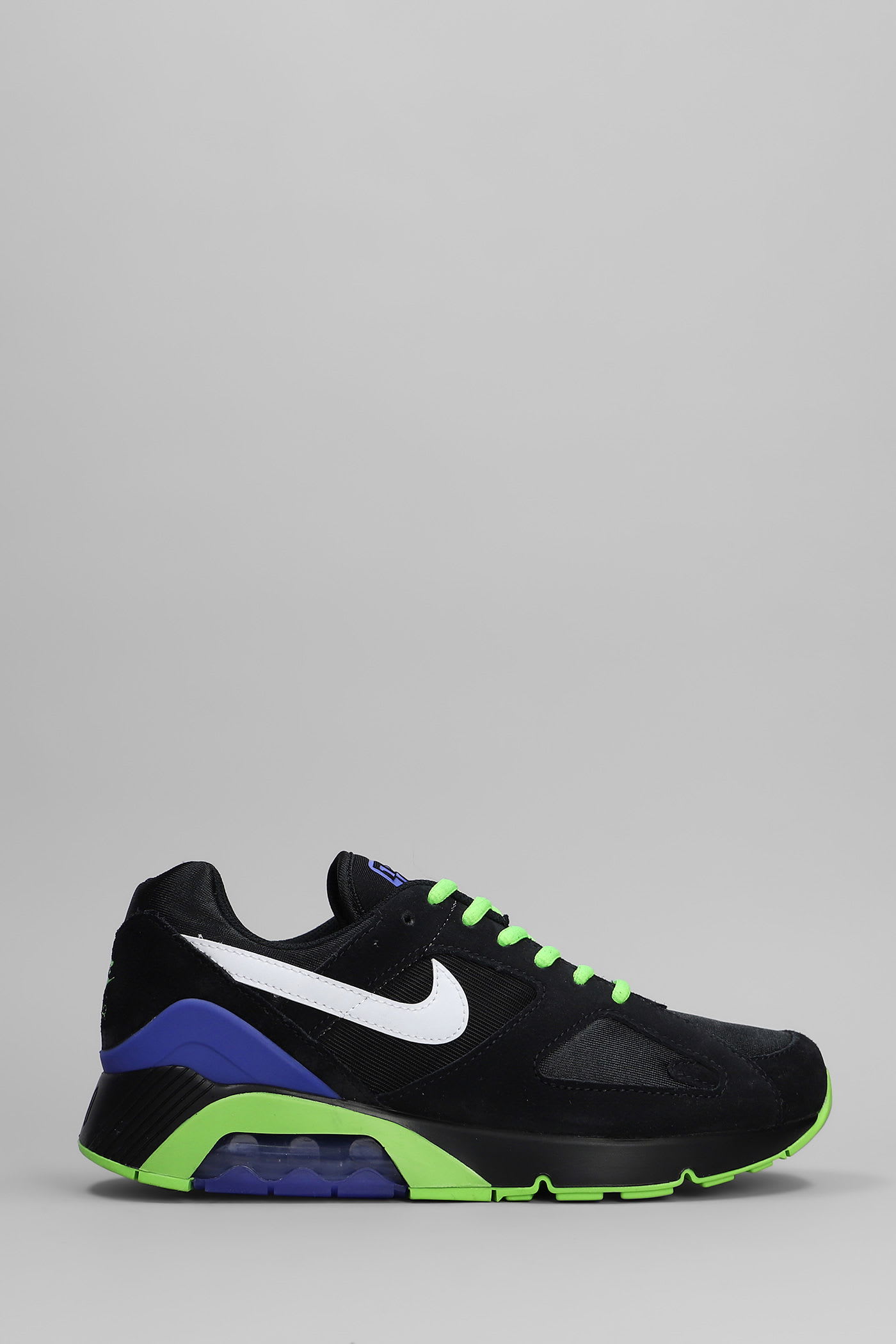 Nike Air 180 Qs Sneakers In Black Suede And Fabric In Black