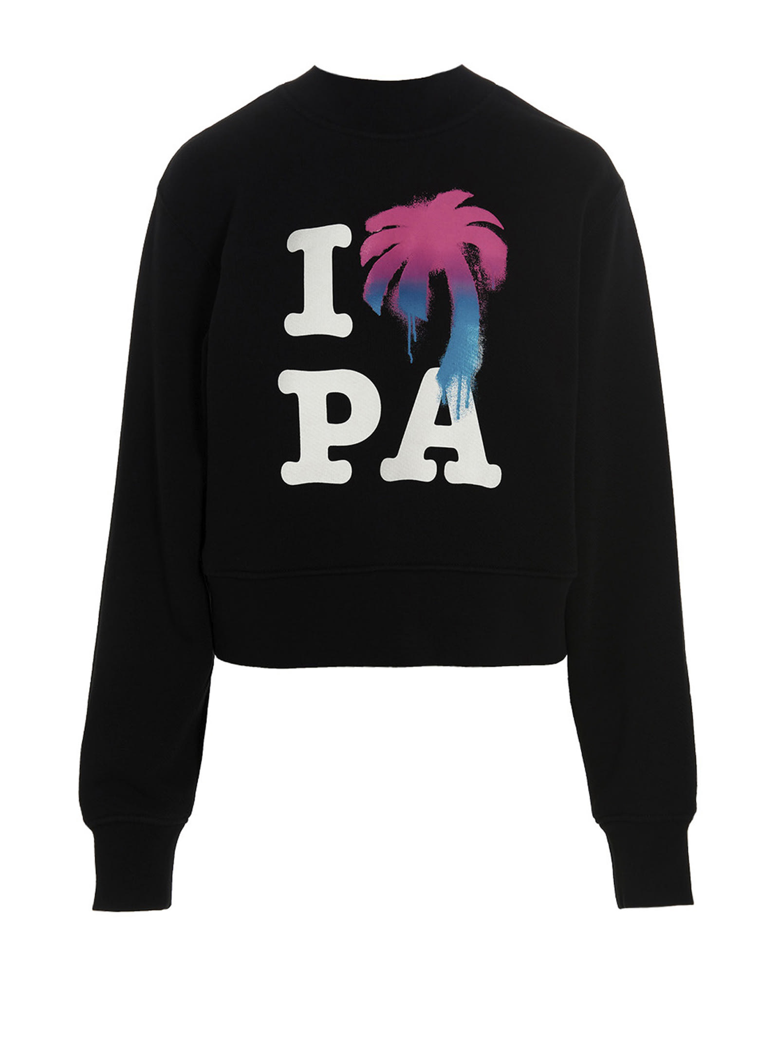 Shop Palm Angels I Love Pa Sweatshirt In Black