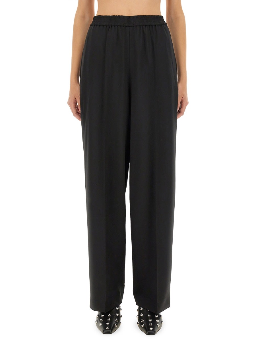Fabiana Filippi Long Wide Leg Trousers In Black
