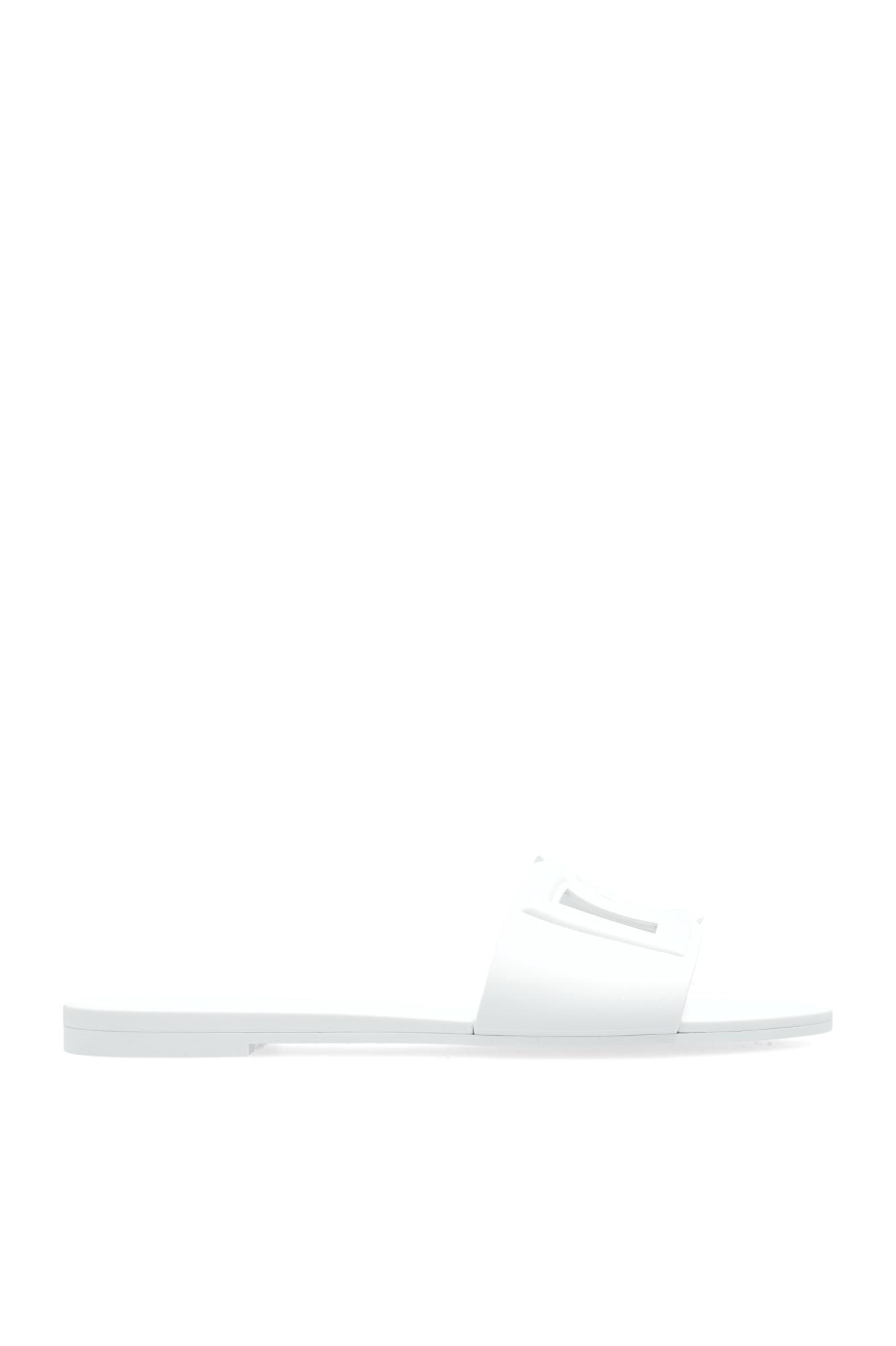 Dolce & Gabbana Women Dg Logo Beach Slides In White