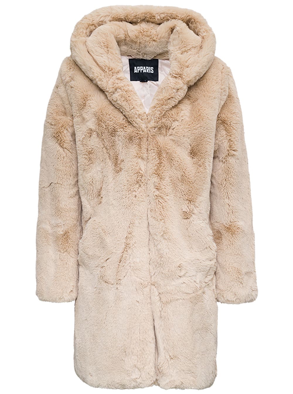 Apparis Myra Beige Ecological Fur Coat