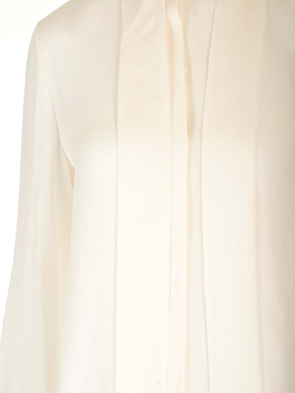 Shop Valentino Silk Georgette Blouse In White