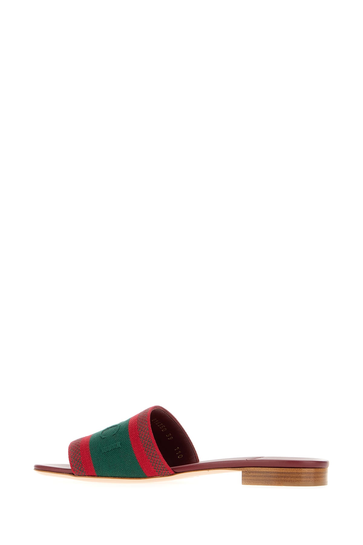GUCCI MULTICOLOR LEATHER AND FABRIC SLIPPERS