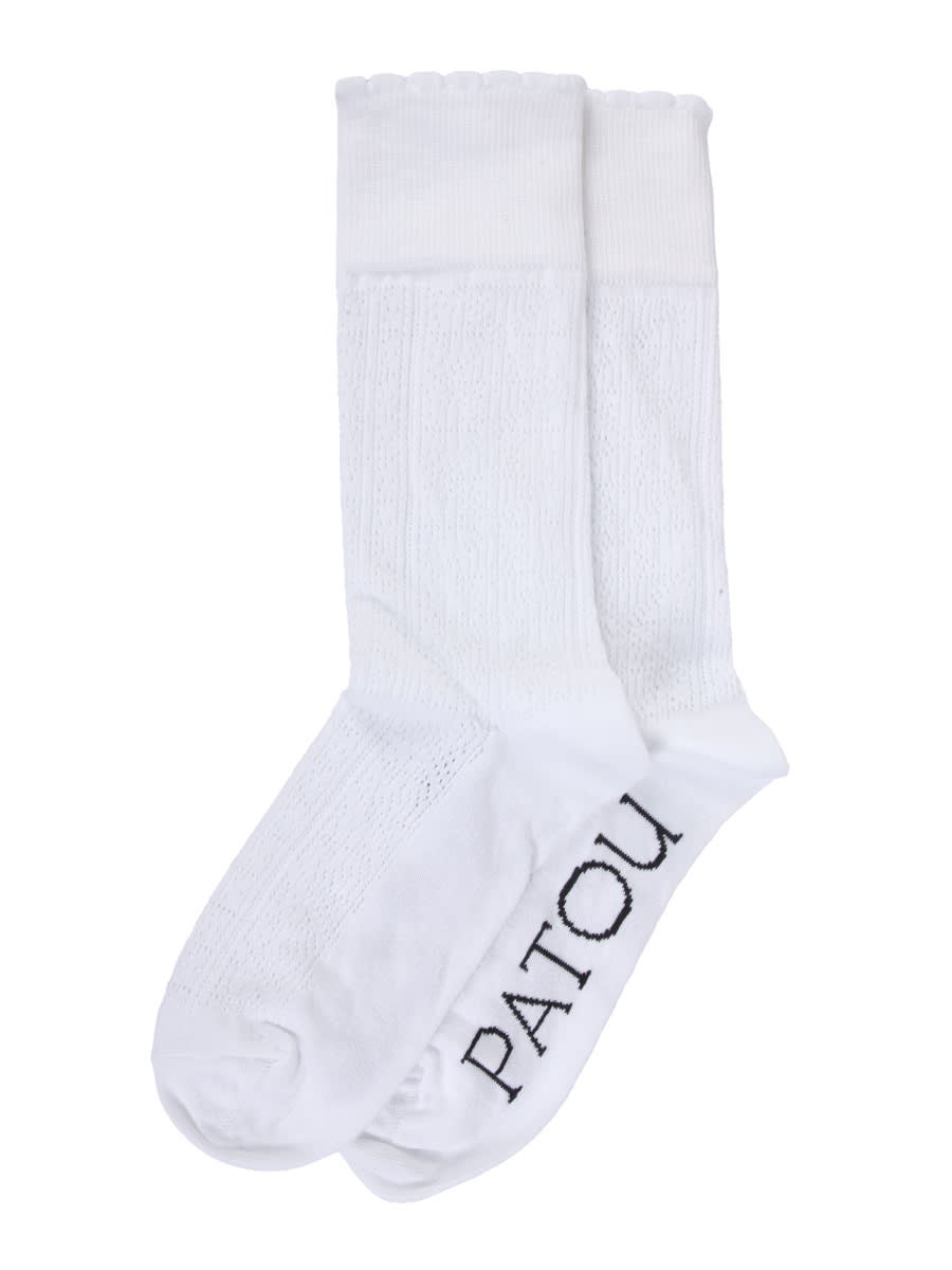 Shop Patou Perforated Socks In White