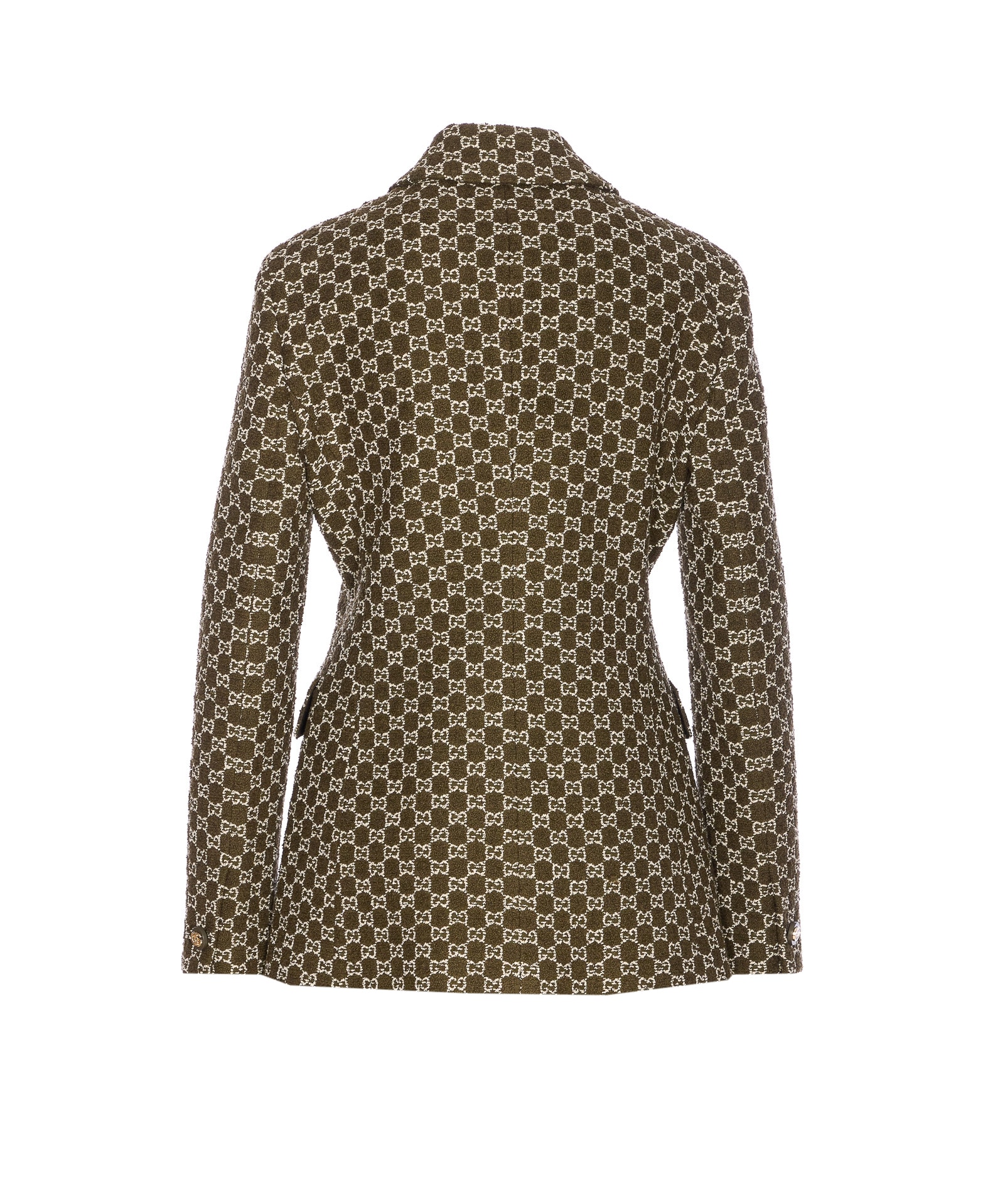 Gucci Gg Logo Boucle Jacket In Multi