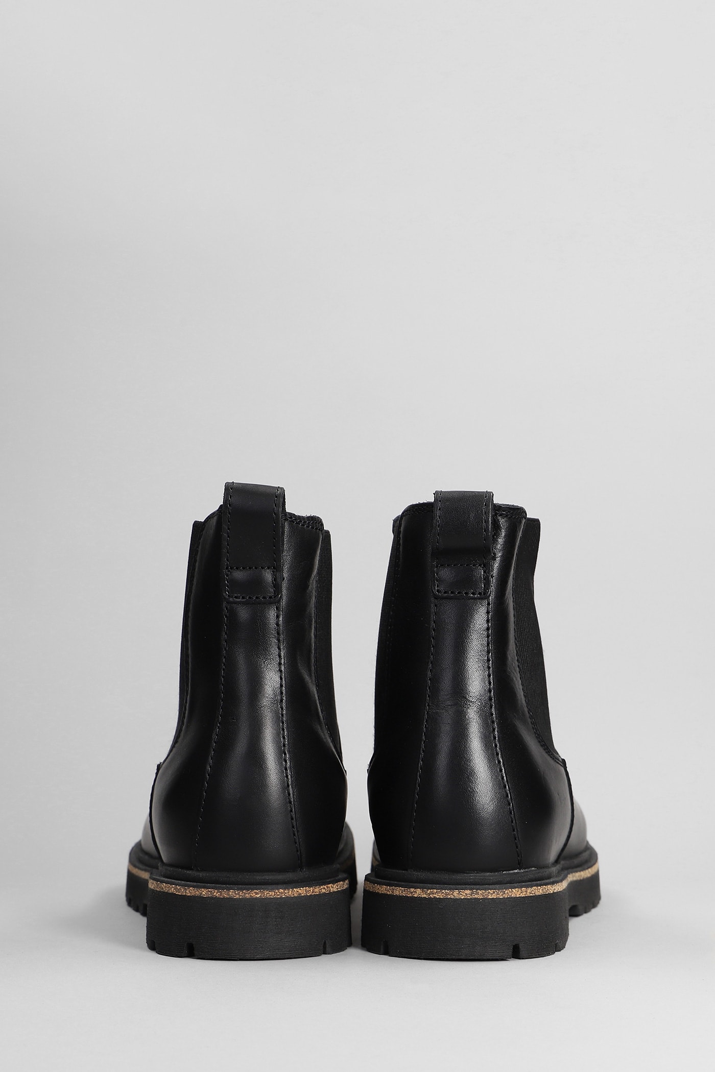 Shop Birkenstock Highwood Combat Boots In Black Leather