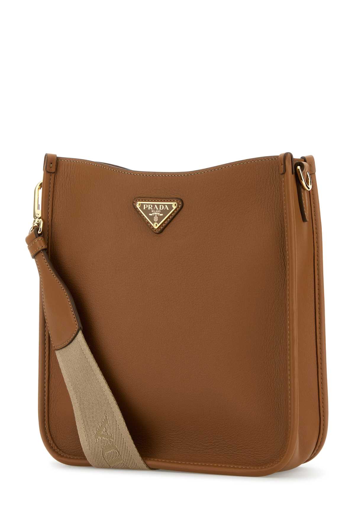 Shop Prada Caramel Leather Crossbody Bag In Caramel 0