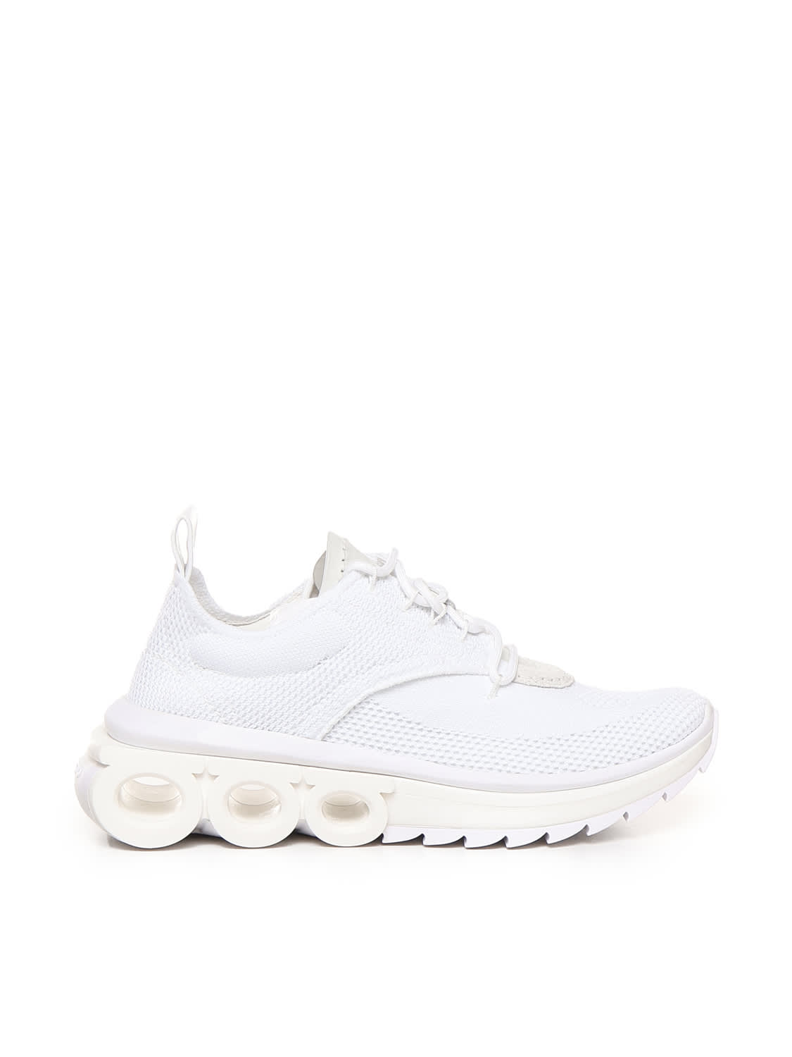 Shop Ferragamo Running Sneakers In White