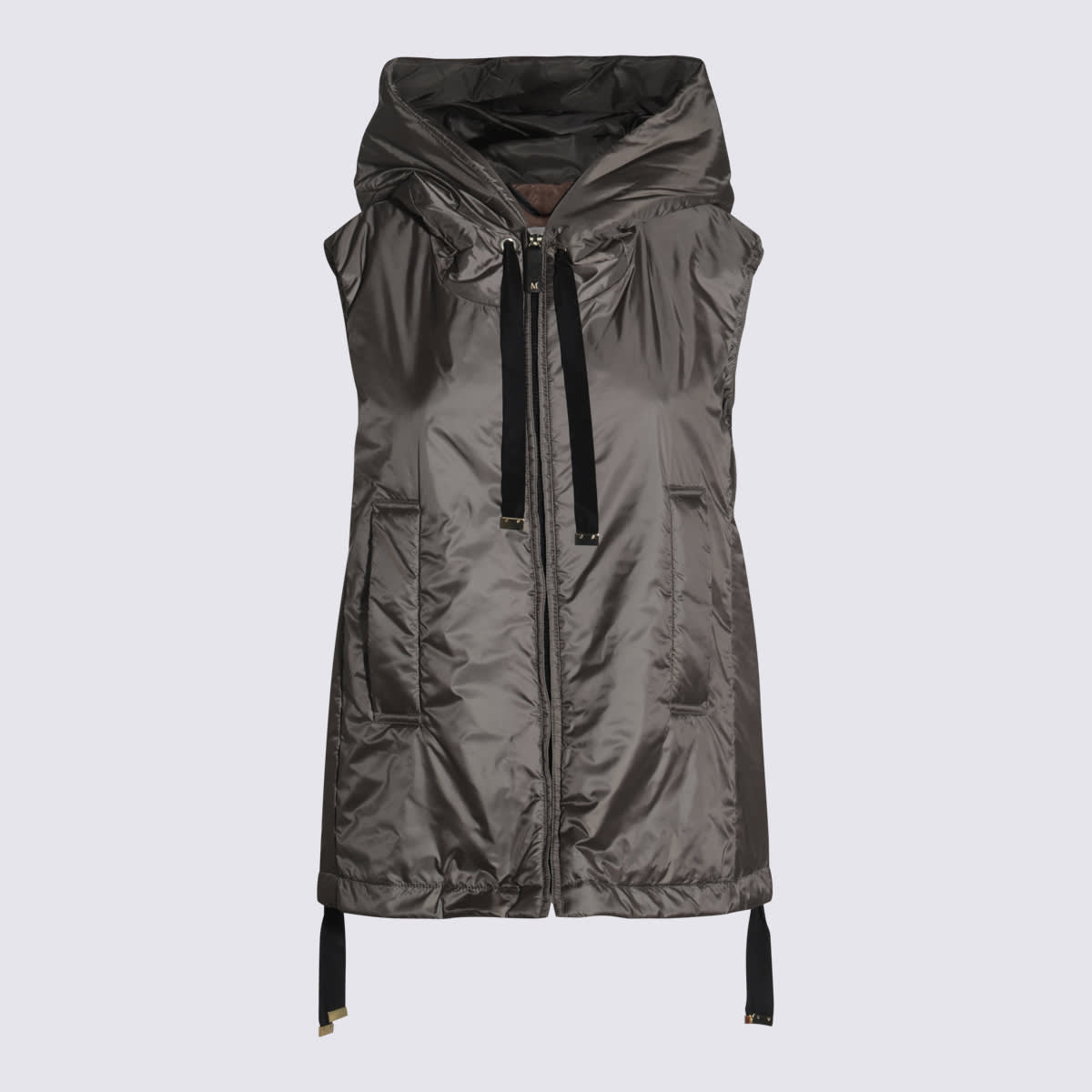 Max Mara The Cube Dark Grey Gringo Down Jacket In Gray
