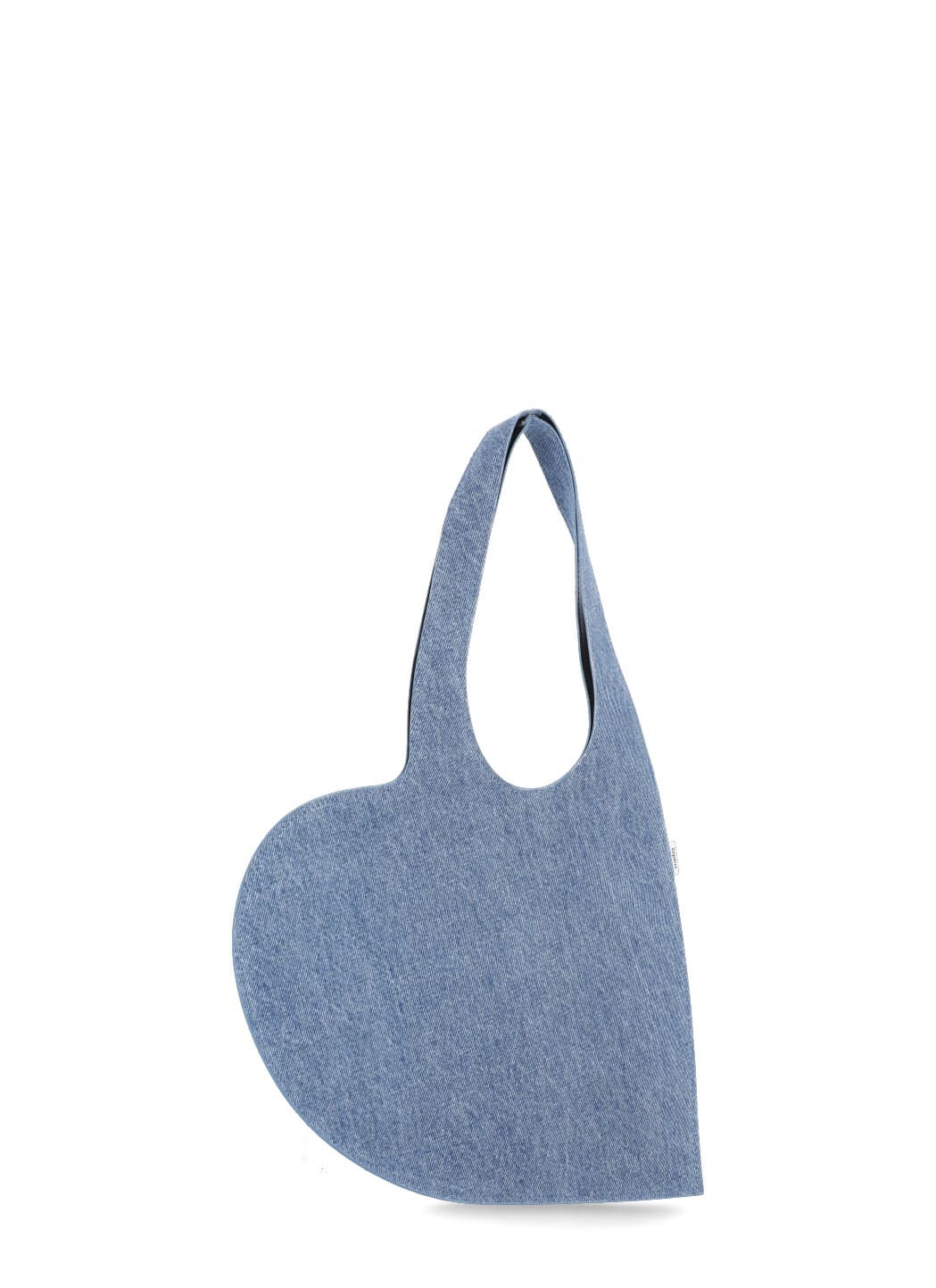 Shop Coperni Denim Mini Heart Bag In Blue