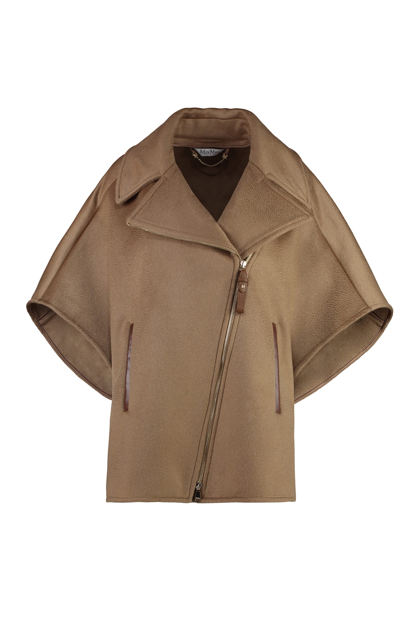 Shop Max Mara Segnale Cashmere Cape-coat In Camel