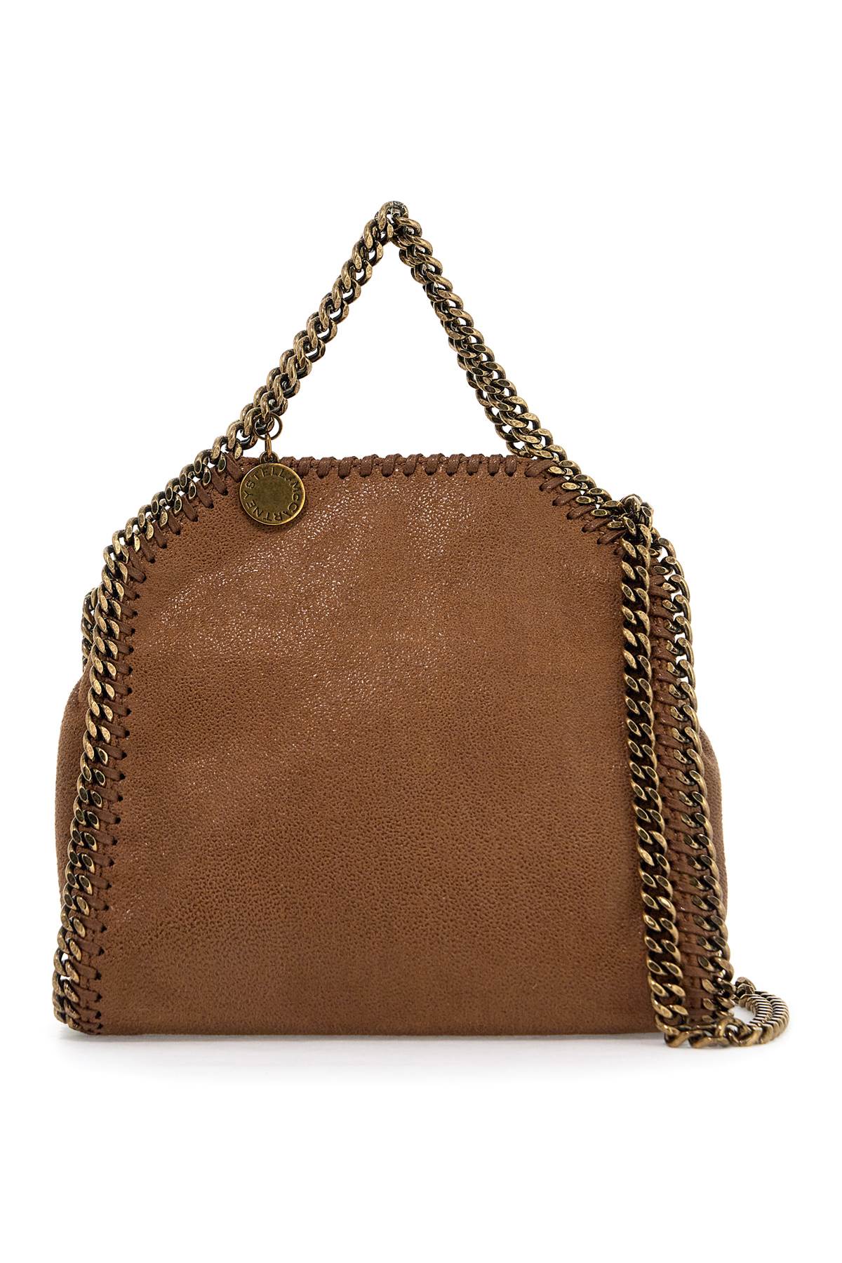 Shop Stella Mccartney Falabella Tiny Bag In Pecan (brown)