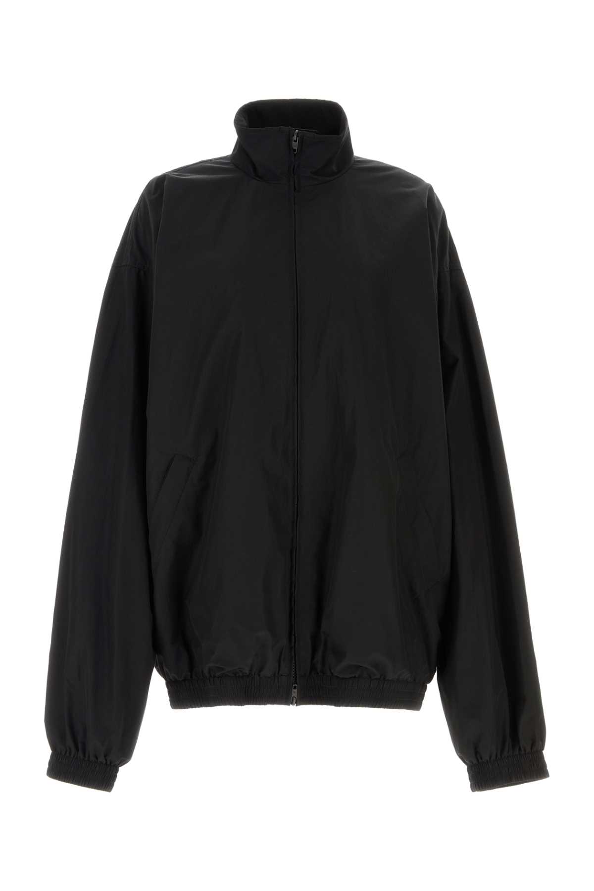 Shop Balenciaga Black Cotton Blend Jacket