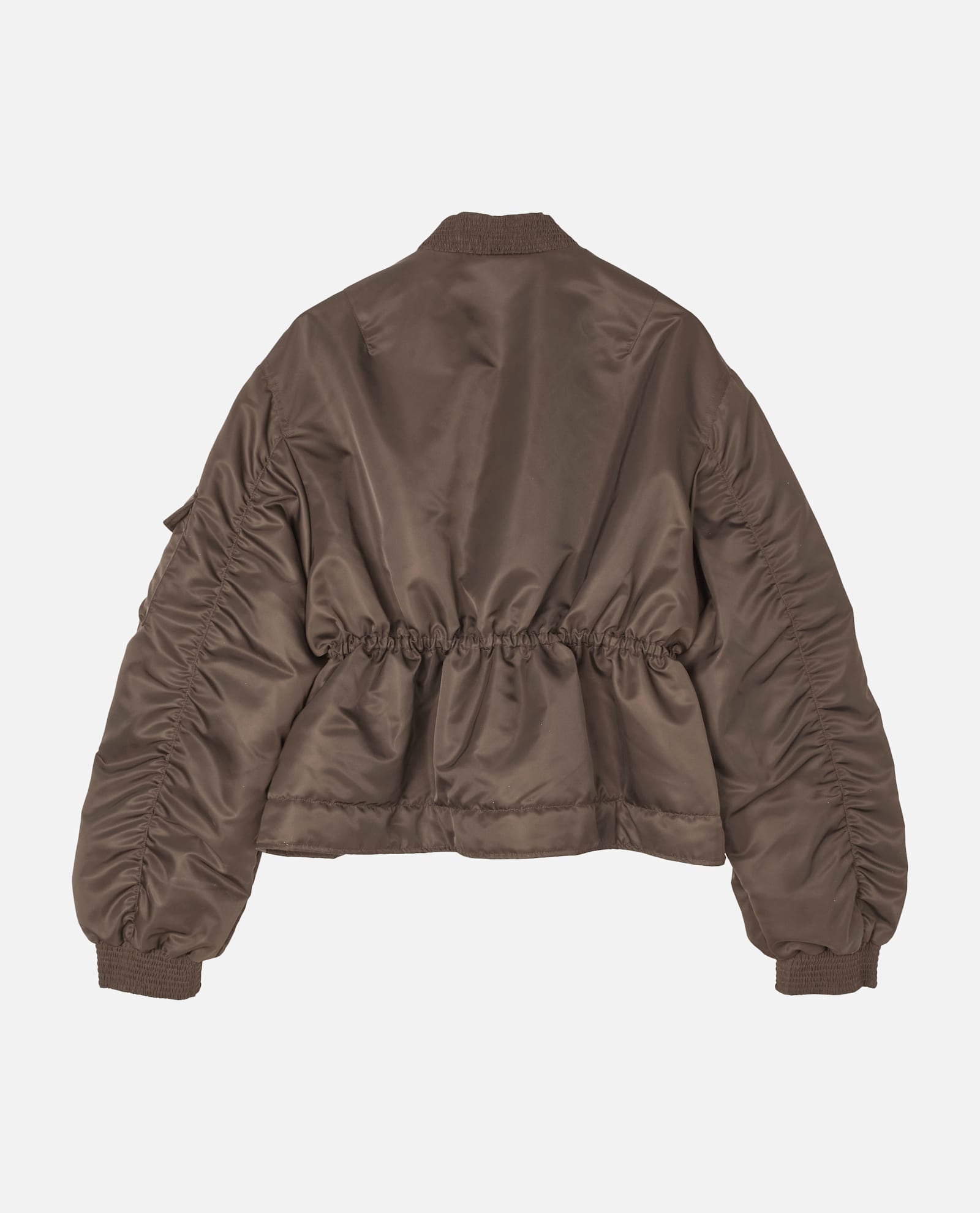 Cecilie Bahnsen Birdie Jacket Technical Nylon In Brown