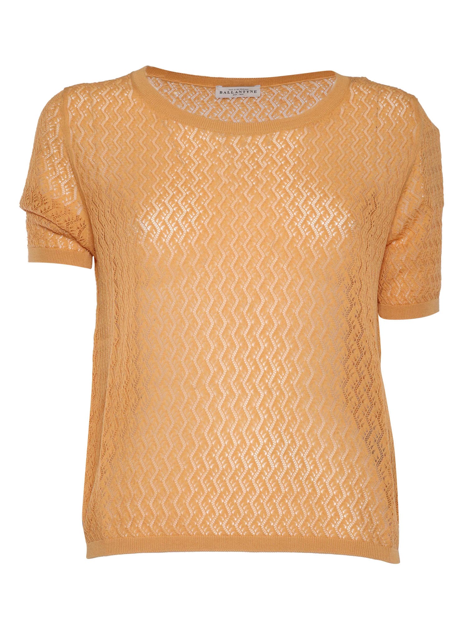 Orange Cotton Knit Sweater