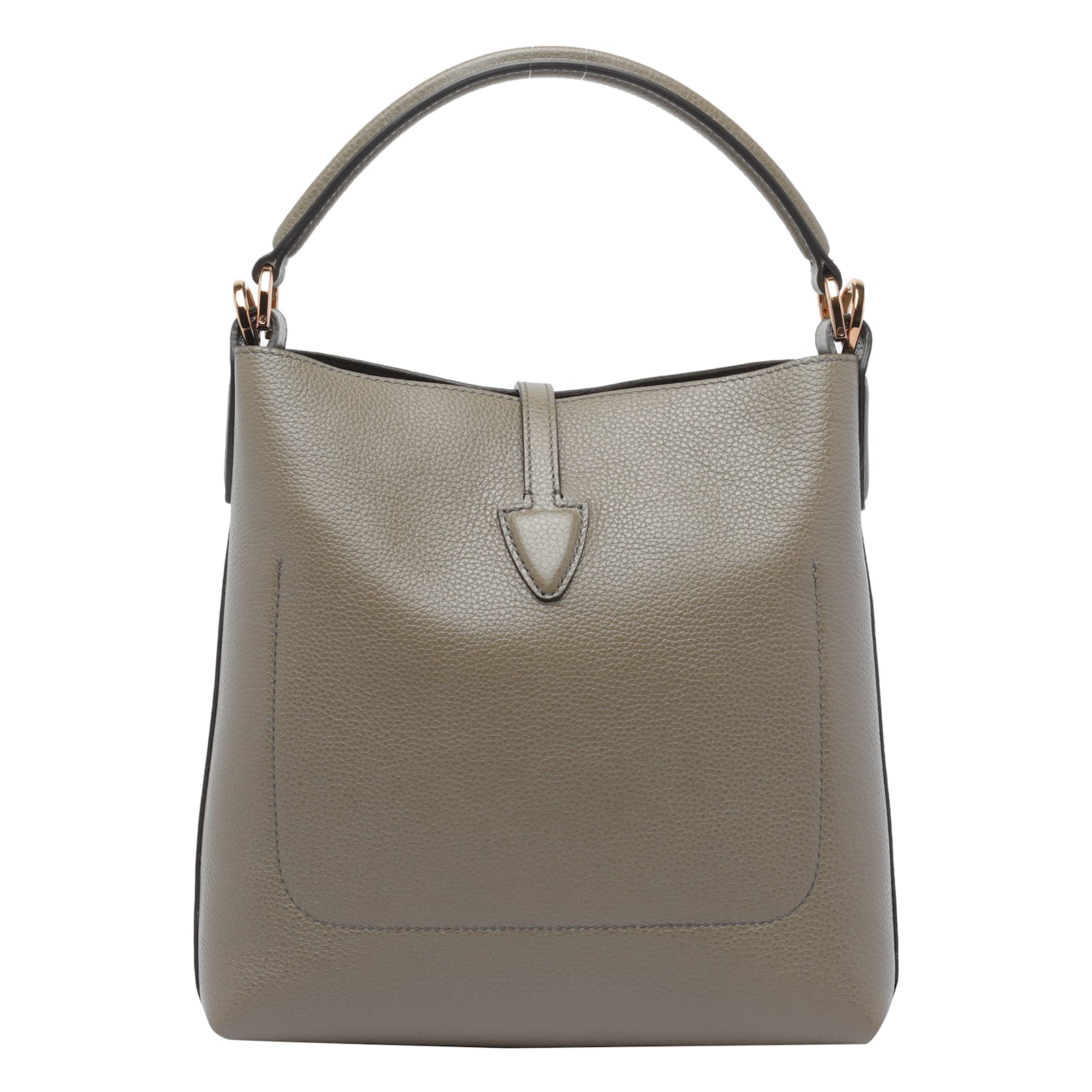 Tod's T-buckle Leather Shoulder Bag In Gray