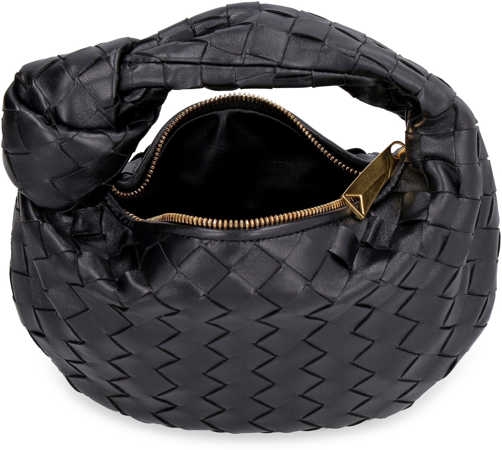 Bottega Veneta Mini Jodie Leather Bag In Black