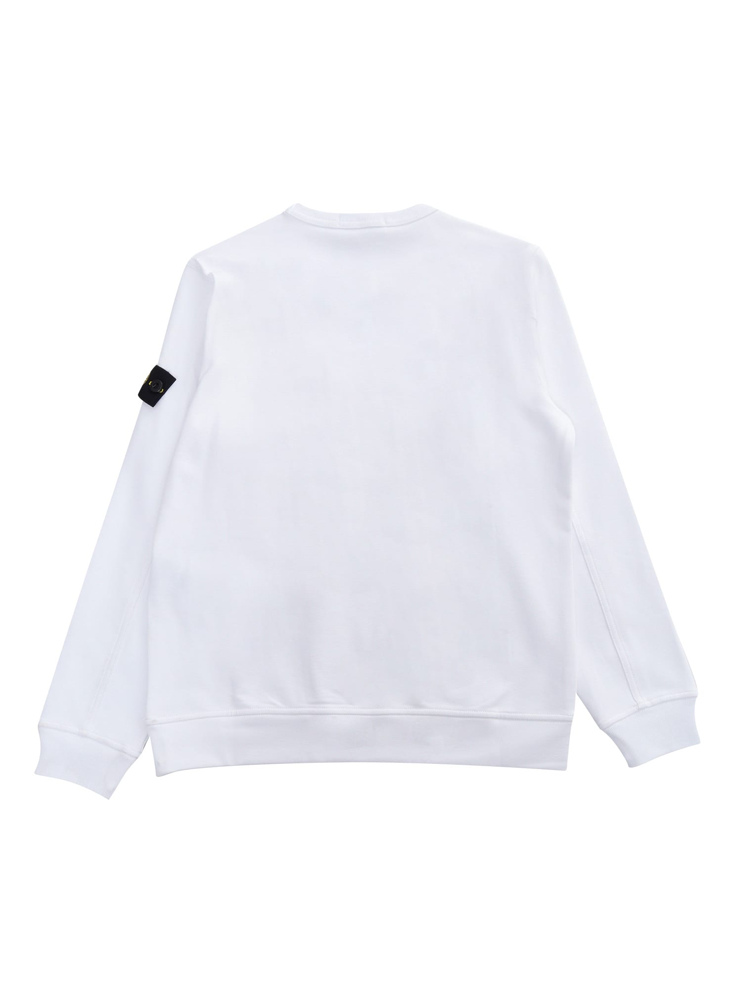 Shop Stone Island Junior White Sweatshirt With Pockets