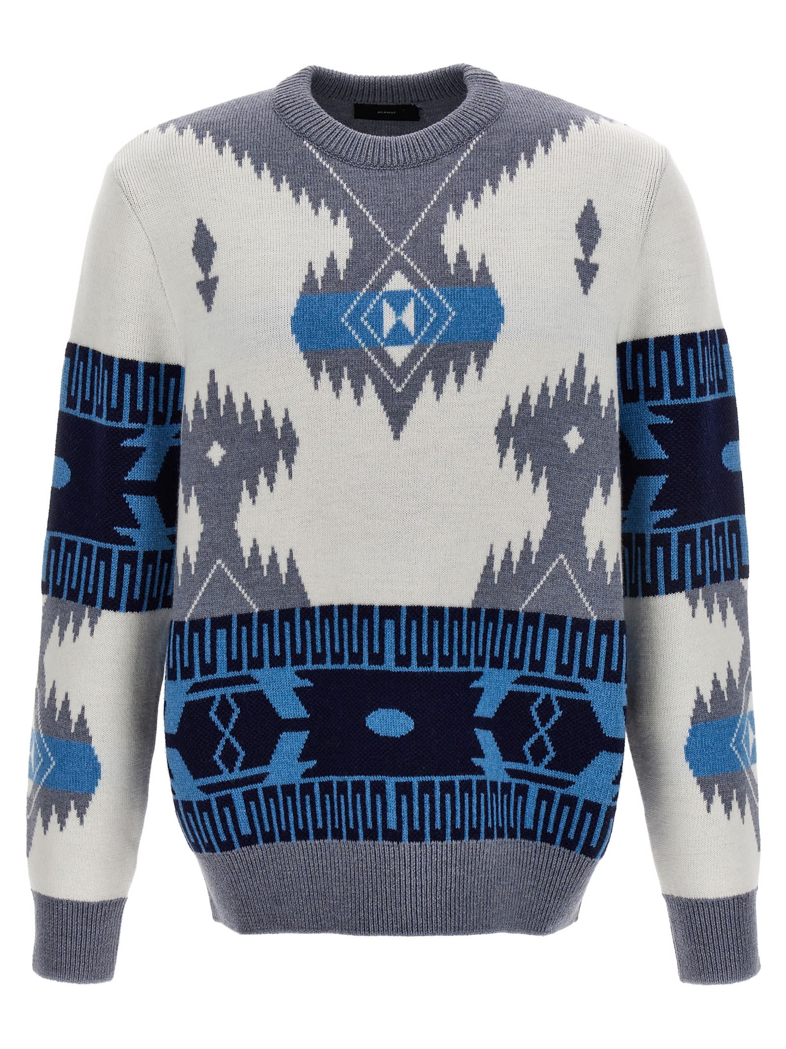 Alanui Icon Jacquard Geometric-pattern Sweater In Multicolor