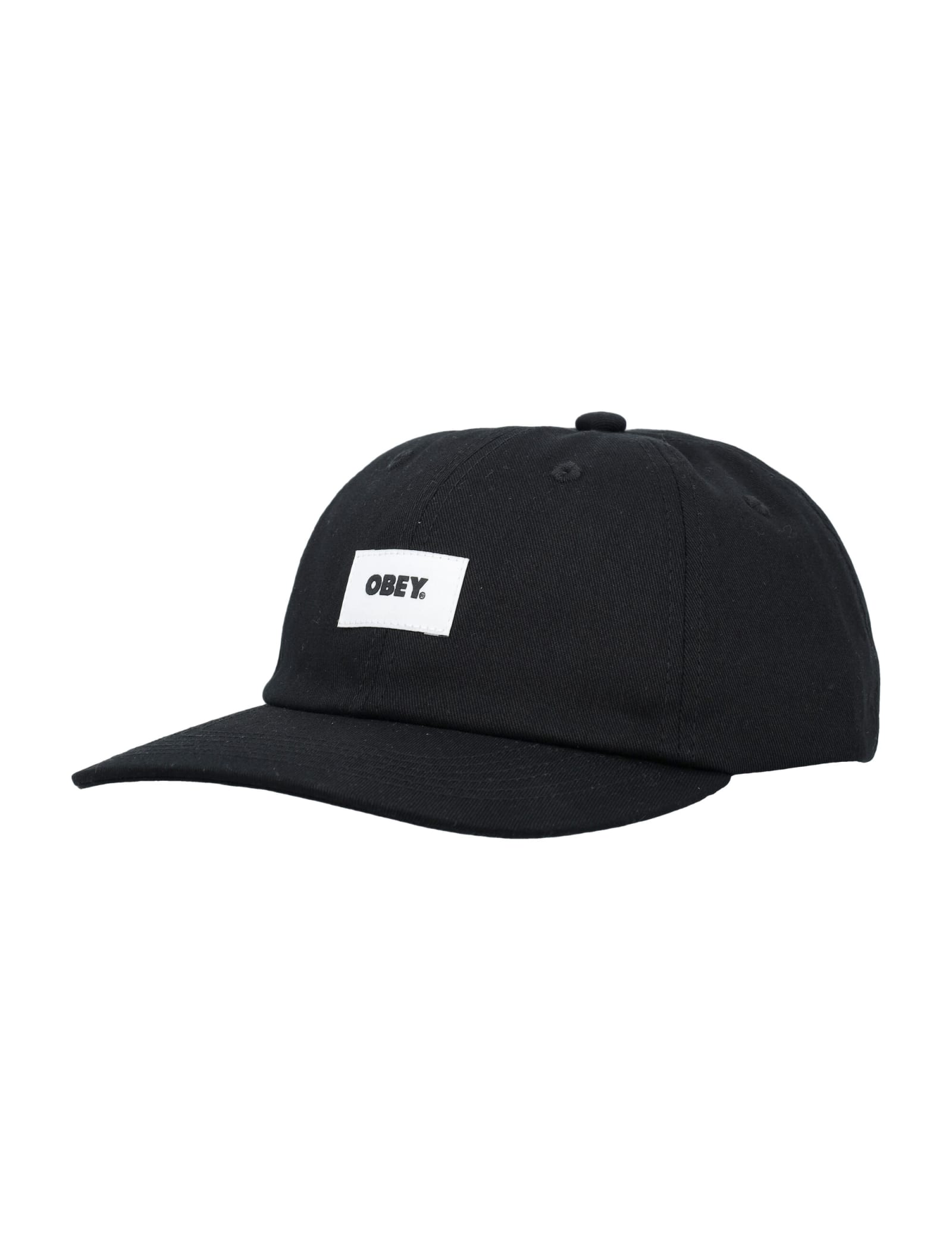 Shop Obey Label Cap In Black