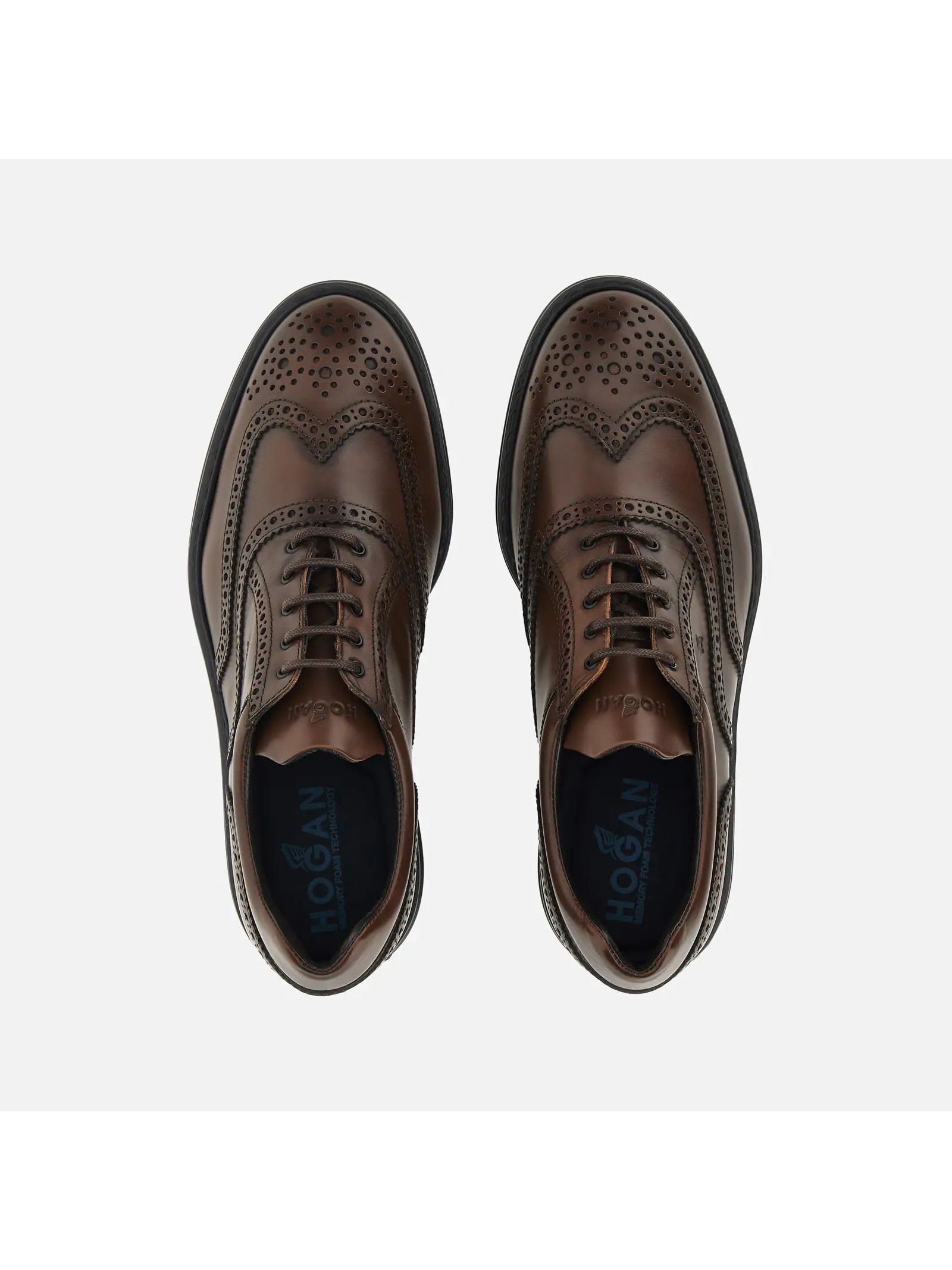 Shop Hogan Brown Lace-up H576 Sneakers In Marrone