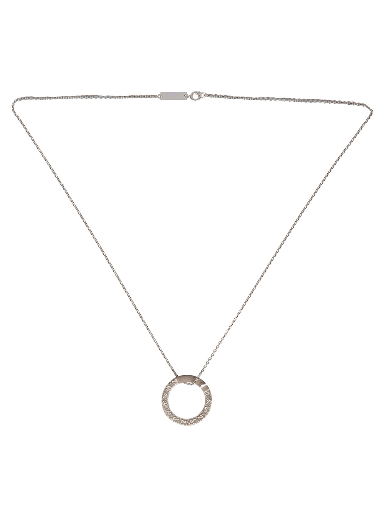 Maison Margiela Engraved Ring Detail Chain Necklace