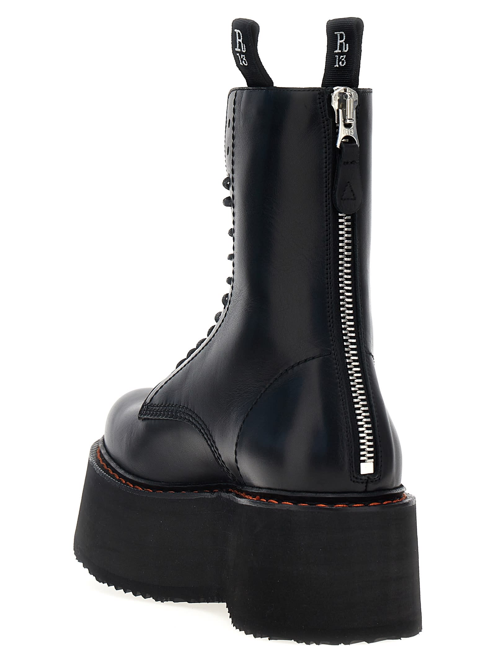 Shop R13 X-stack Boots In Black