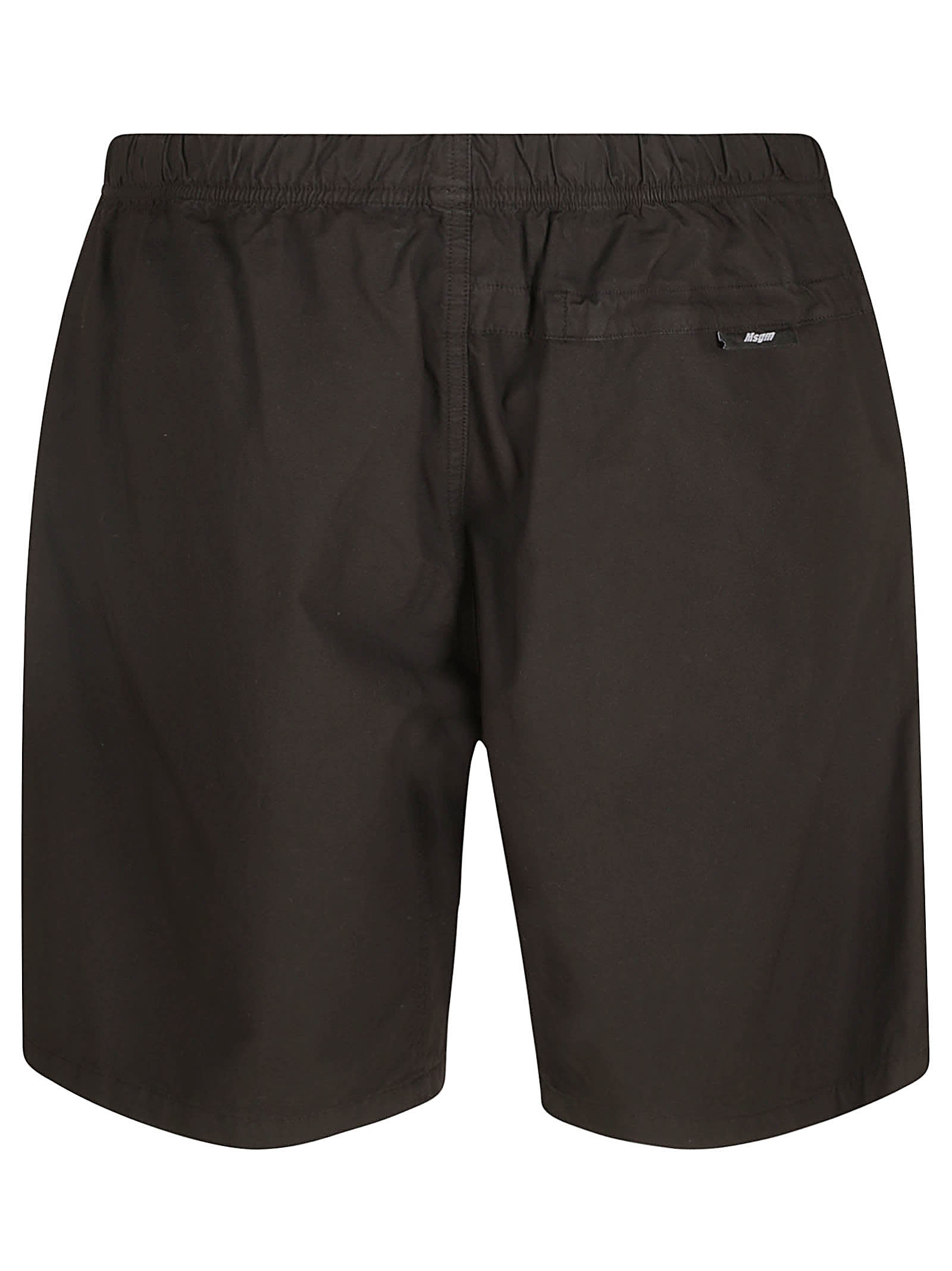 Shop Msgm Belted Bermuda Shorts In Black