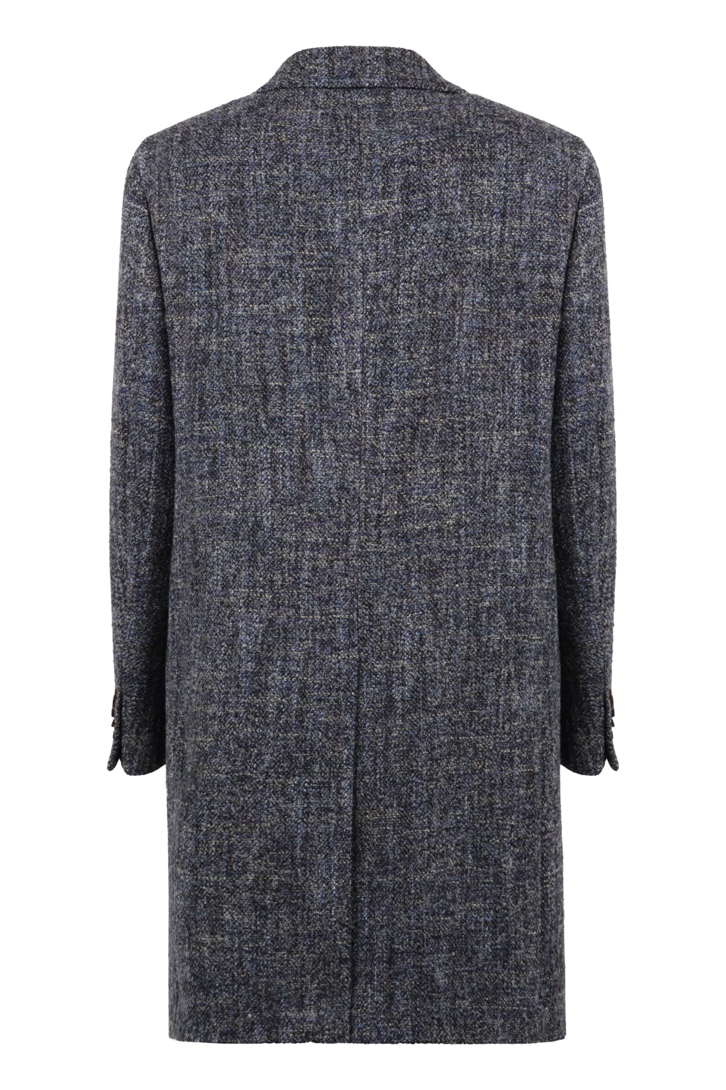 Shop Etro Wool Blend Coat In Blu